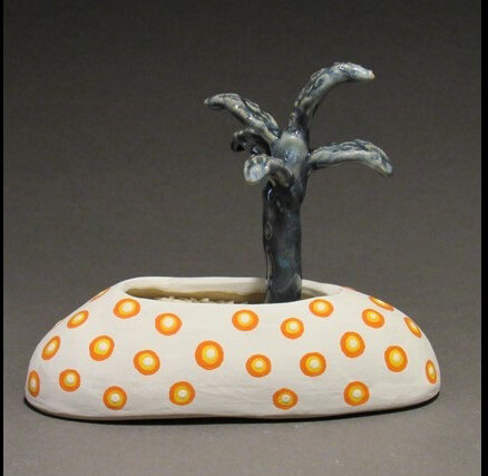 Pinch Planters with Ceramic Bush Small II