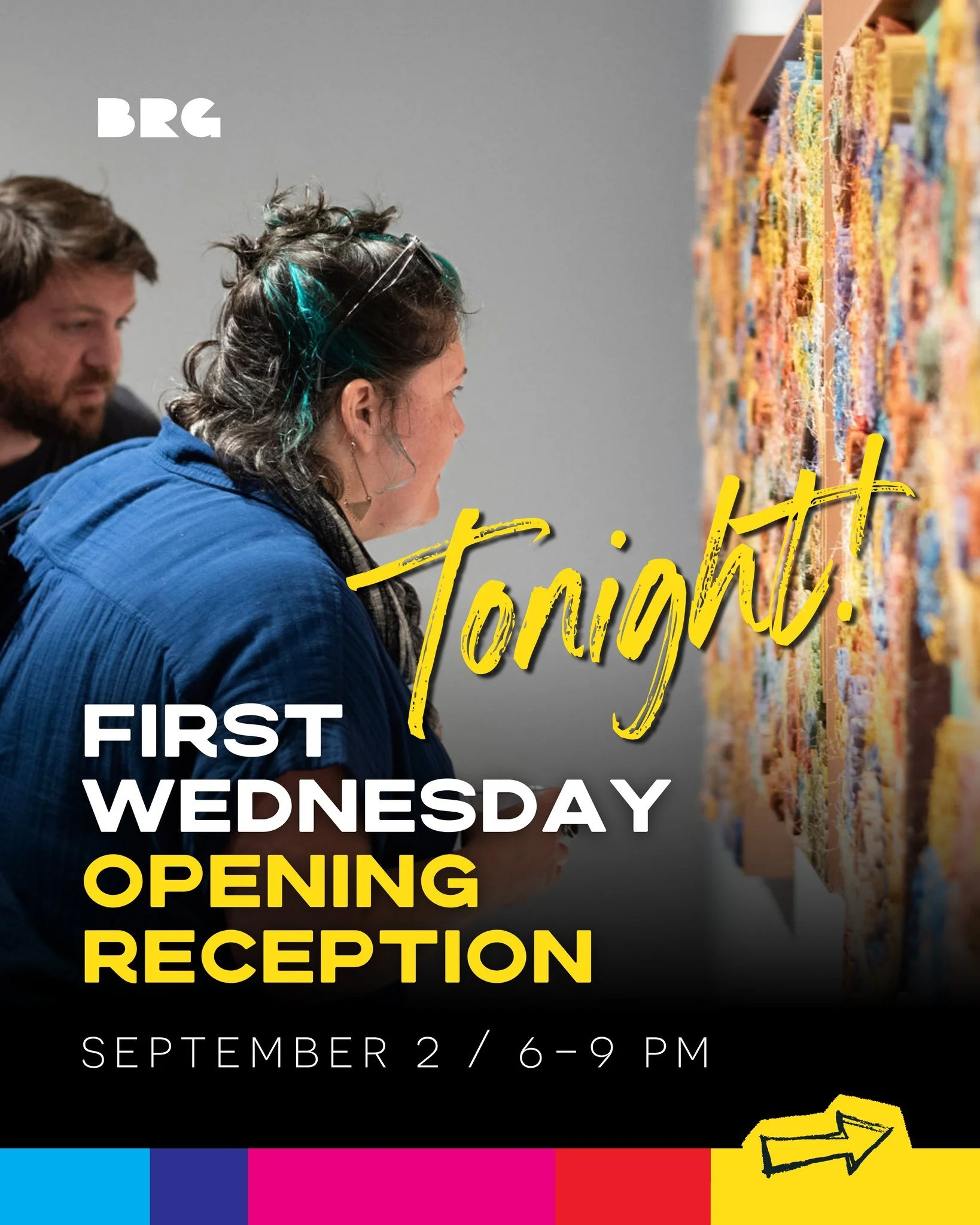 Your favorite Wednesday of the month is here, folks! First Wednesday Opening Reception is back, celebrating the newest works of BRG exhibiting artist members Pippin Frisbie-Calder (BRG debut), David Horton, Matt Morris, and Alex Podesta. We will have