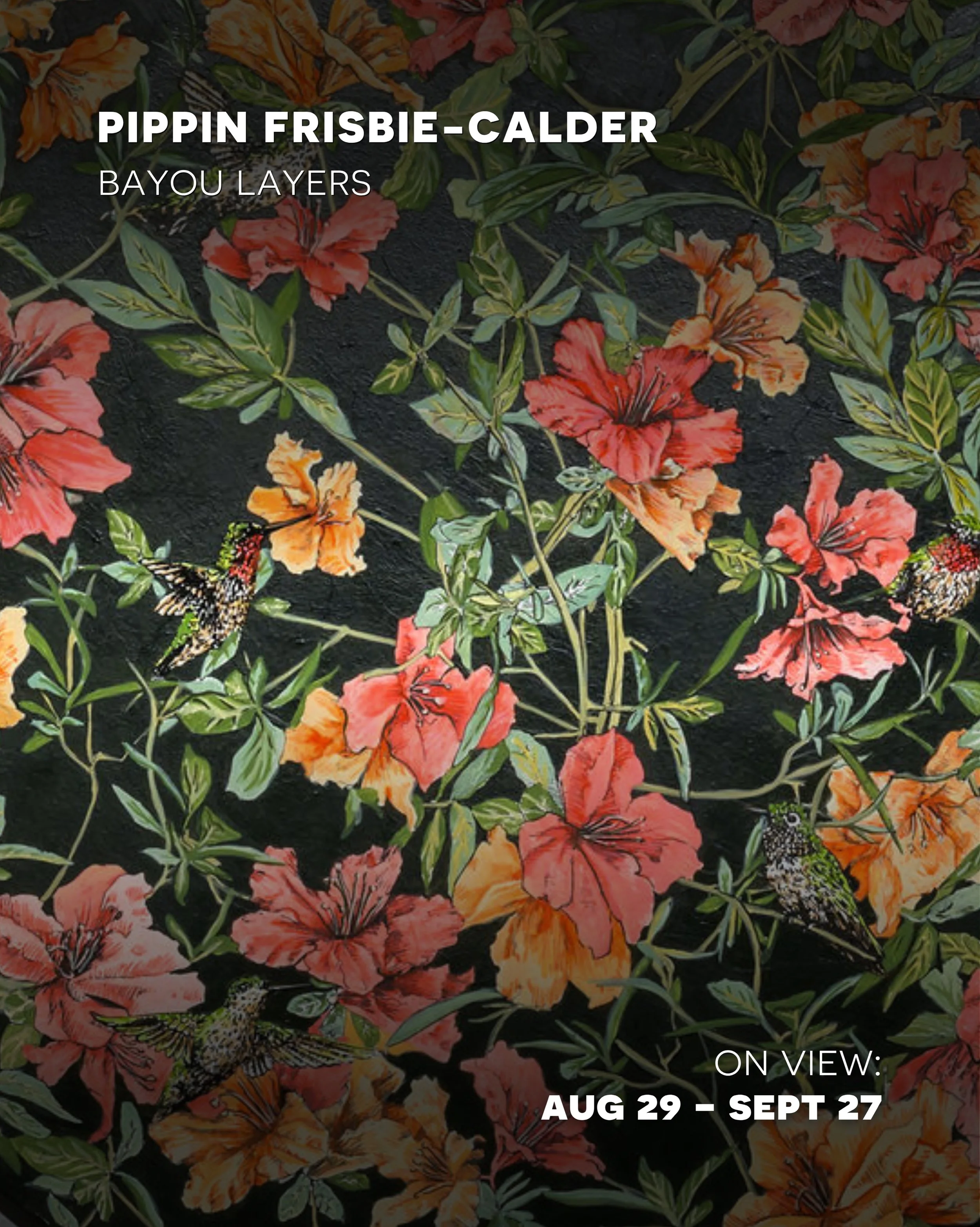 A sample of the newest works of BRG exhibiting artist Pippin Frisbie-Calder. &ldquo;Bayou Layers&rdquo; is Pippin&rsquo;s debut exhibition with us which illustrates her printmaking processes and the relationship between art and environmentalism. 

Ex