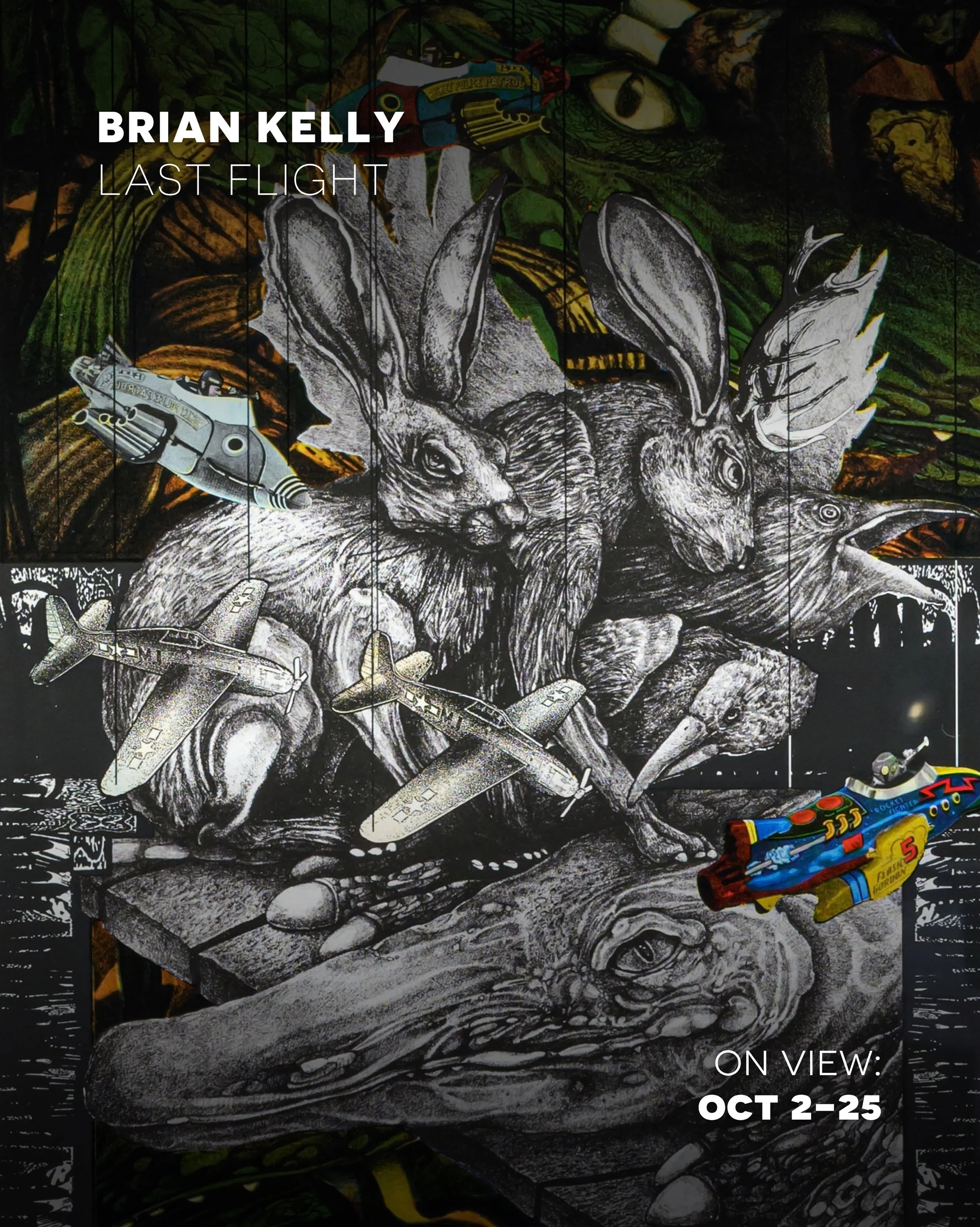 Current Exhibition &bull; &ldquo;LAST FLIGHT&rdquo; - the newest works of BRG exhibiting artist member Brian Kelly. 

On View &bull; October 2-25
Gallery Hours &bull; 12-6 &bull; Tues-Sun
Admission is always free &amp; open to all