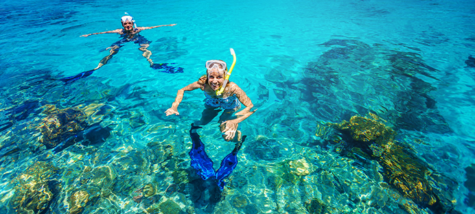 Snorkel in the beautiful tropical waters of the Marieta Islands.