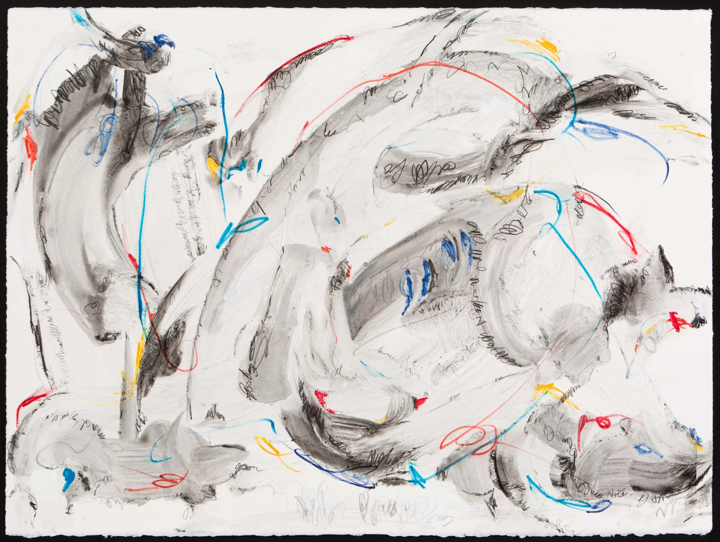 This Way Home, 2016 mixed media on arches oil paper 22 x 30"