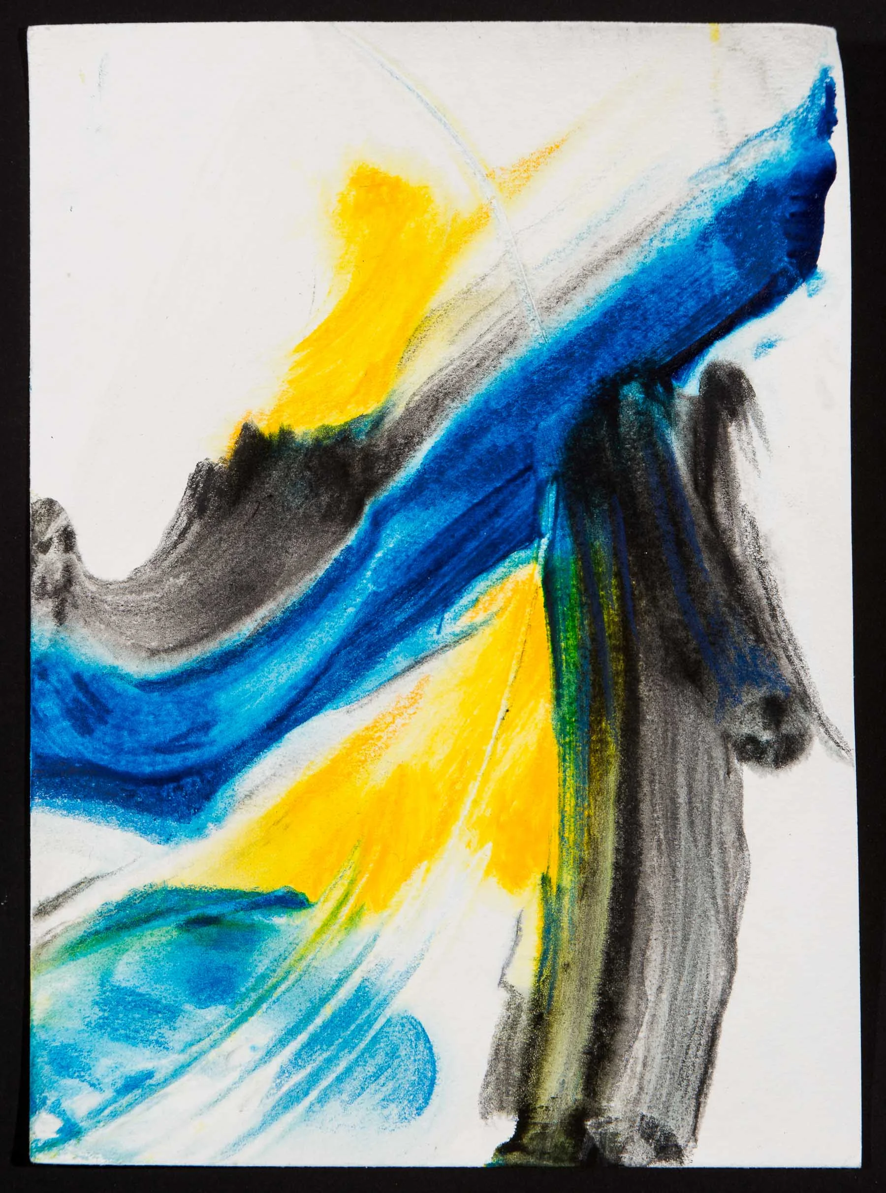 Ges/SW64 (2016) mixed media on paper, 8 x 10"