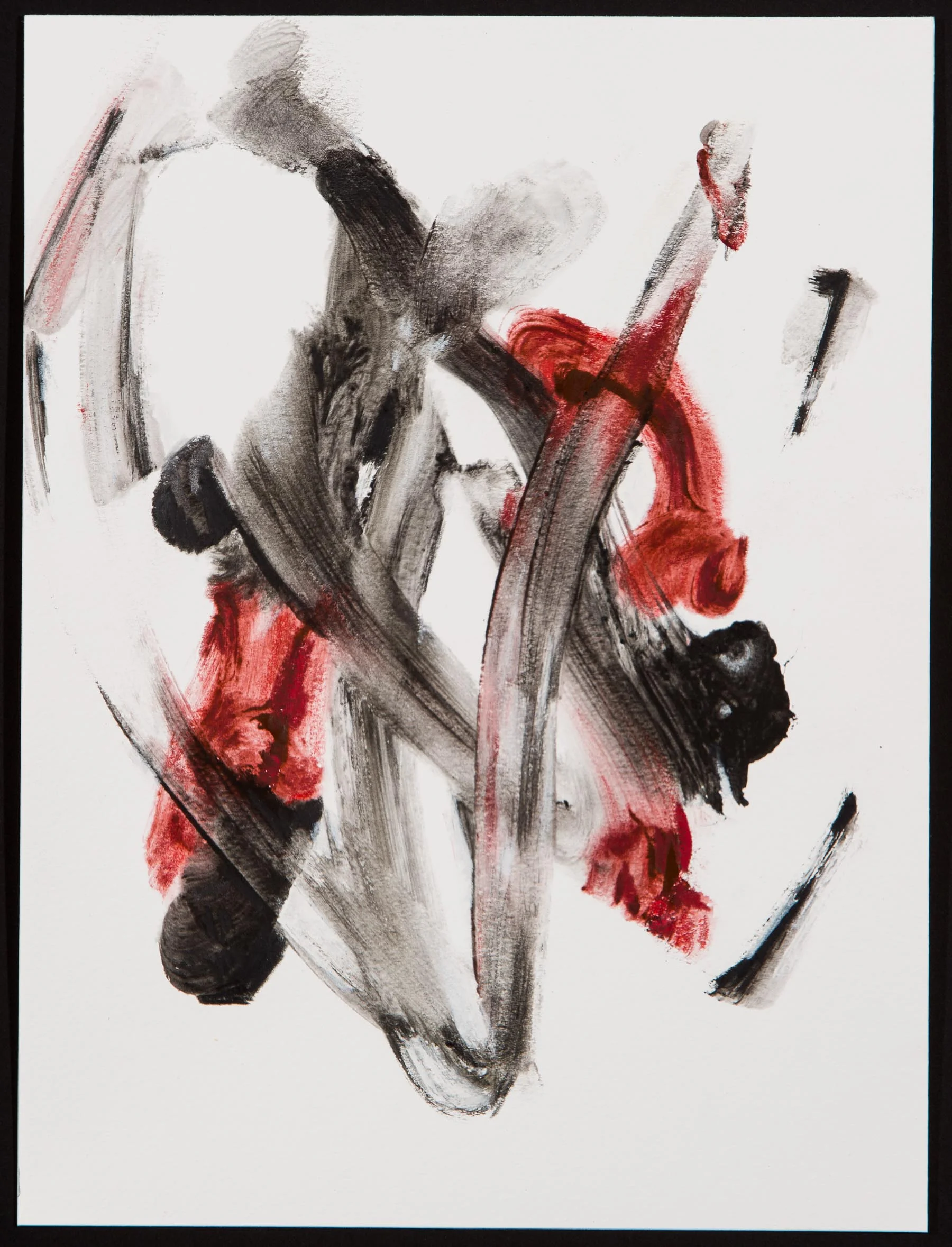 Ges/ Sw 39 (2016) mixed media on paper, 8 x 10"