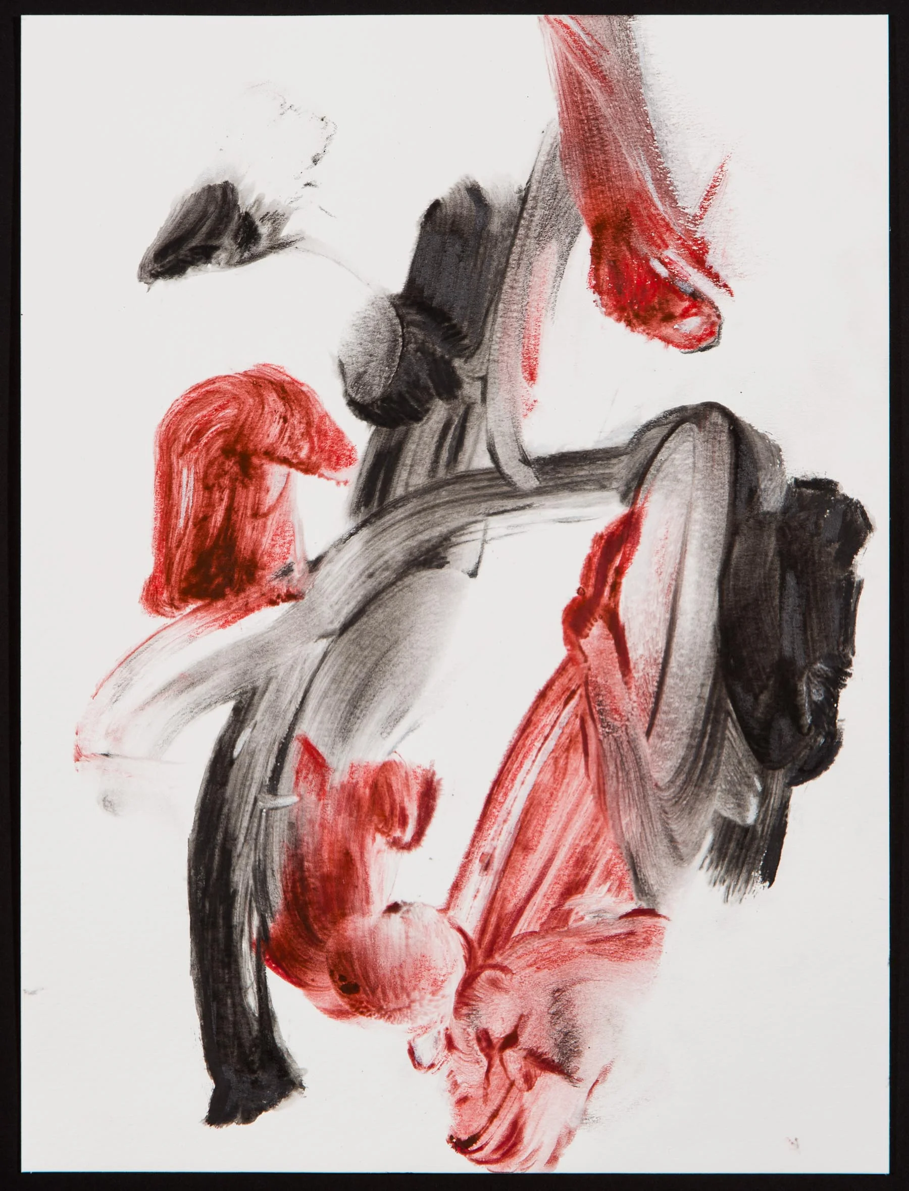 Ges/ Sw 40 (2016) mixed media on paper, 8 x 10"