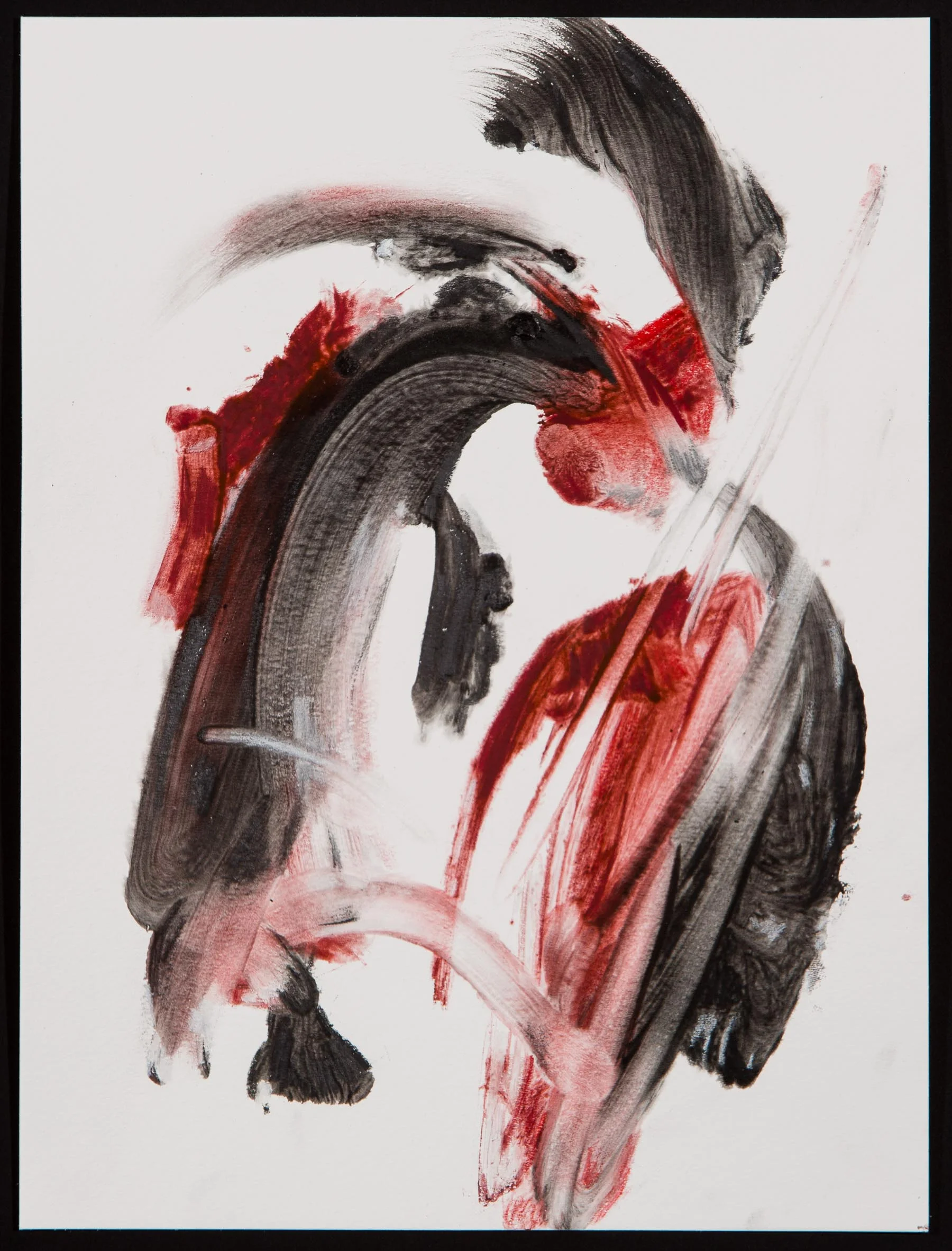 Ges/ Sw 35 (2016) mixed media on paper, 8 x 10"