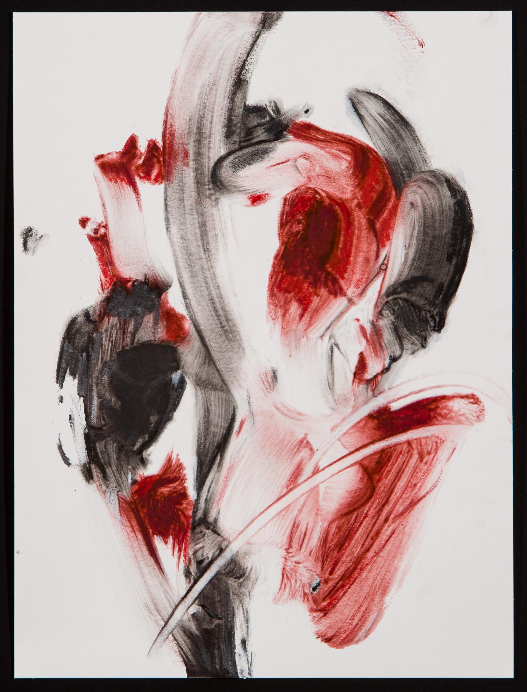 Ges/ Sw 39 (2016) mixed media on paper, 8 x 10"