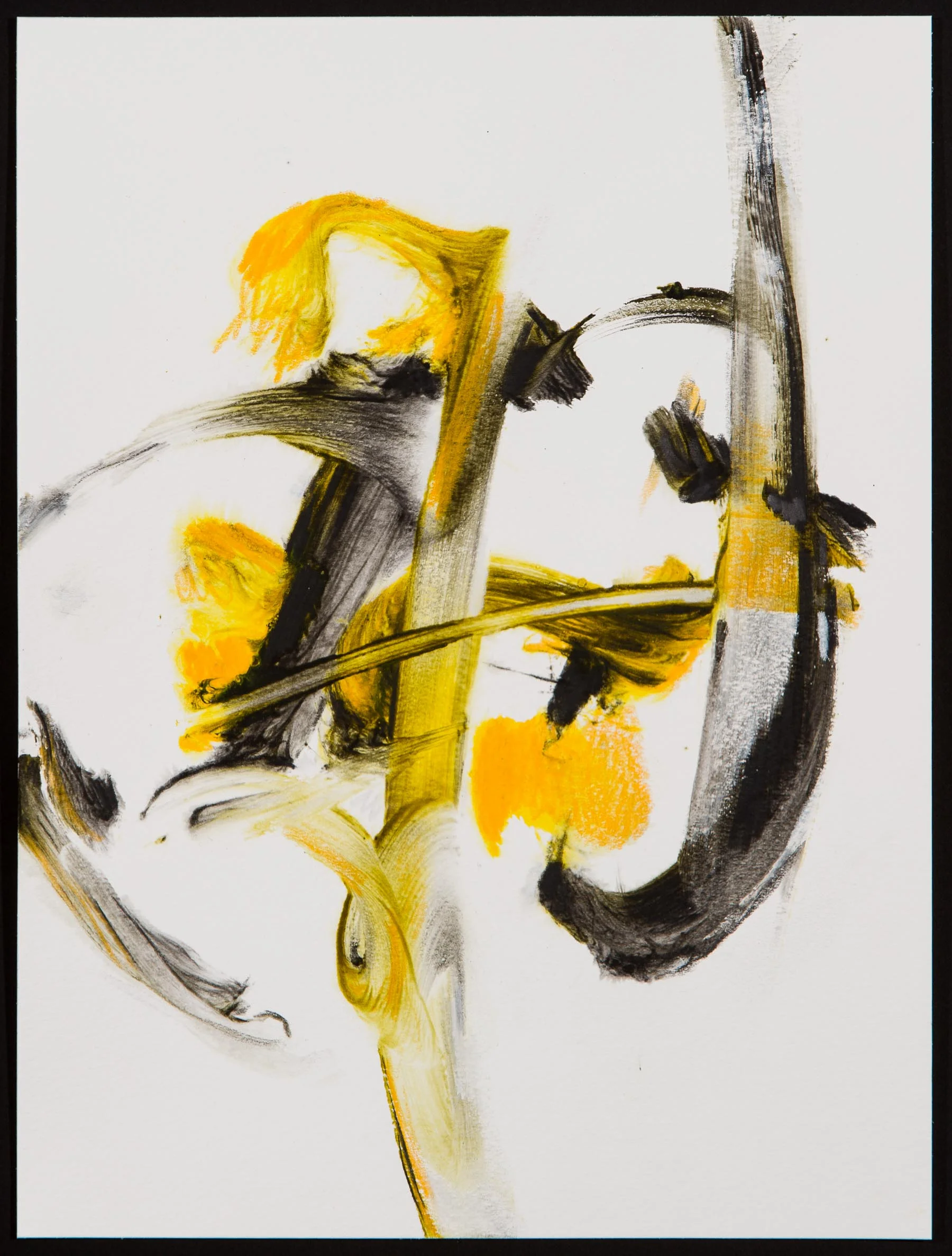 Ges/ Sw 39 (2016) mixed media on paper, 8 x 10"