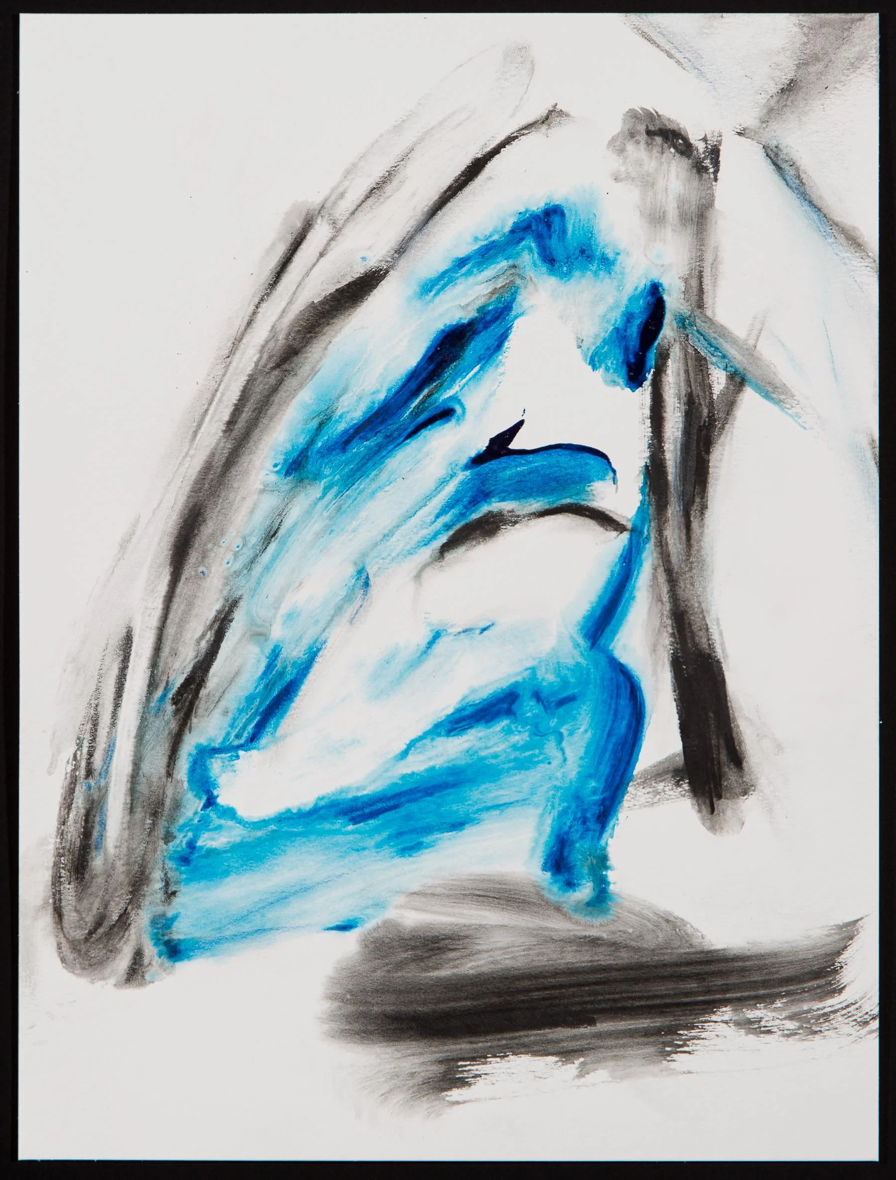 Ges/ Sw 28 (2016) mixed media on paper, 8 x 10"