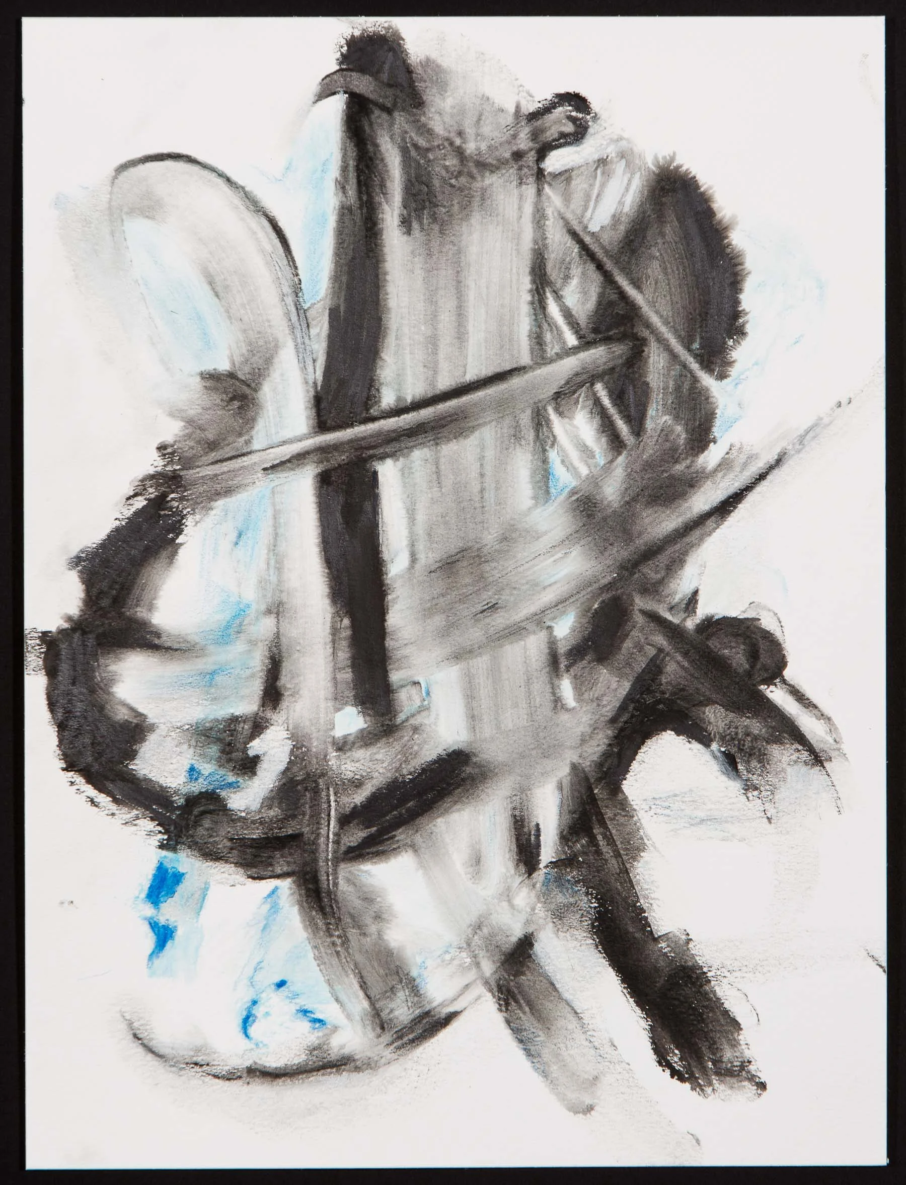 Ges/ Sw 24 (2016) mixed media on paper, 8 x 10"