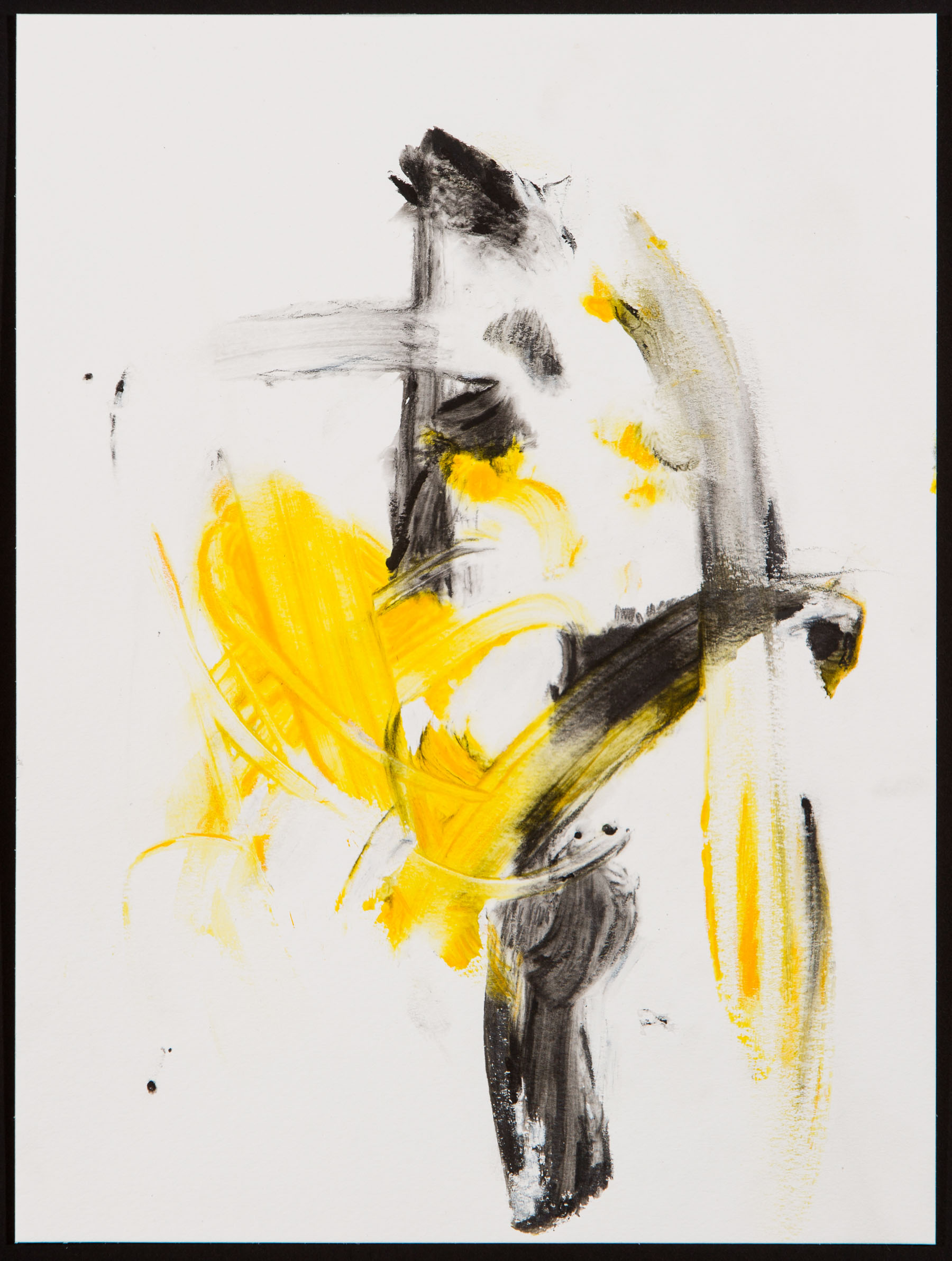 Ges/ Sw 53 (2016) mixed media on paper, 8 x 10"