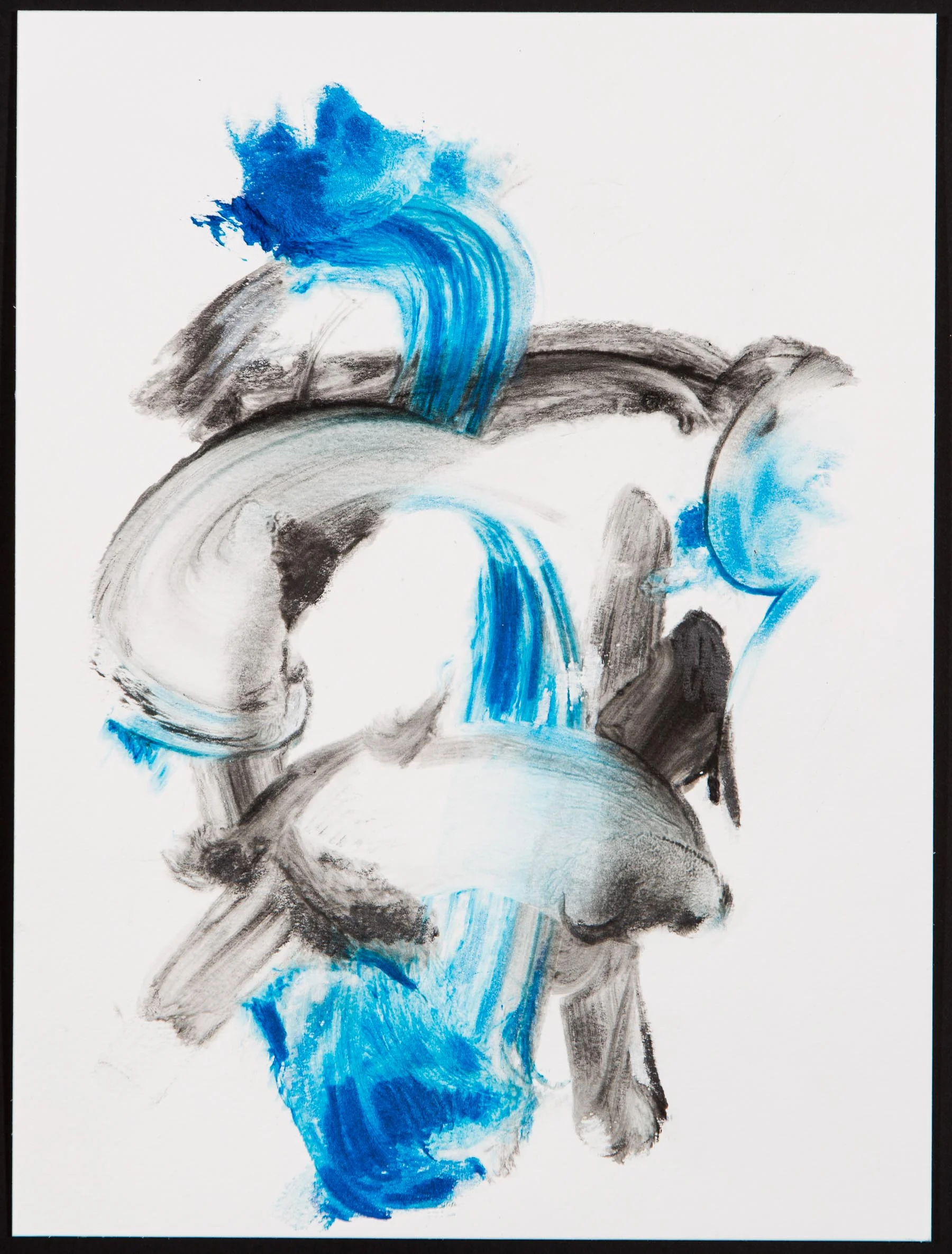 Ges/ Sw 18 (2016) mixed media on paper, 8 x 10"