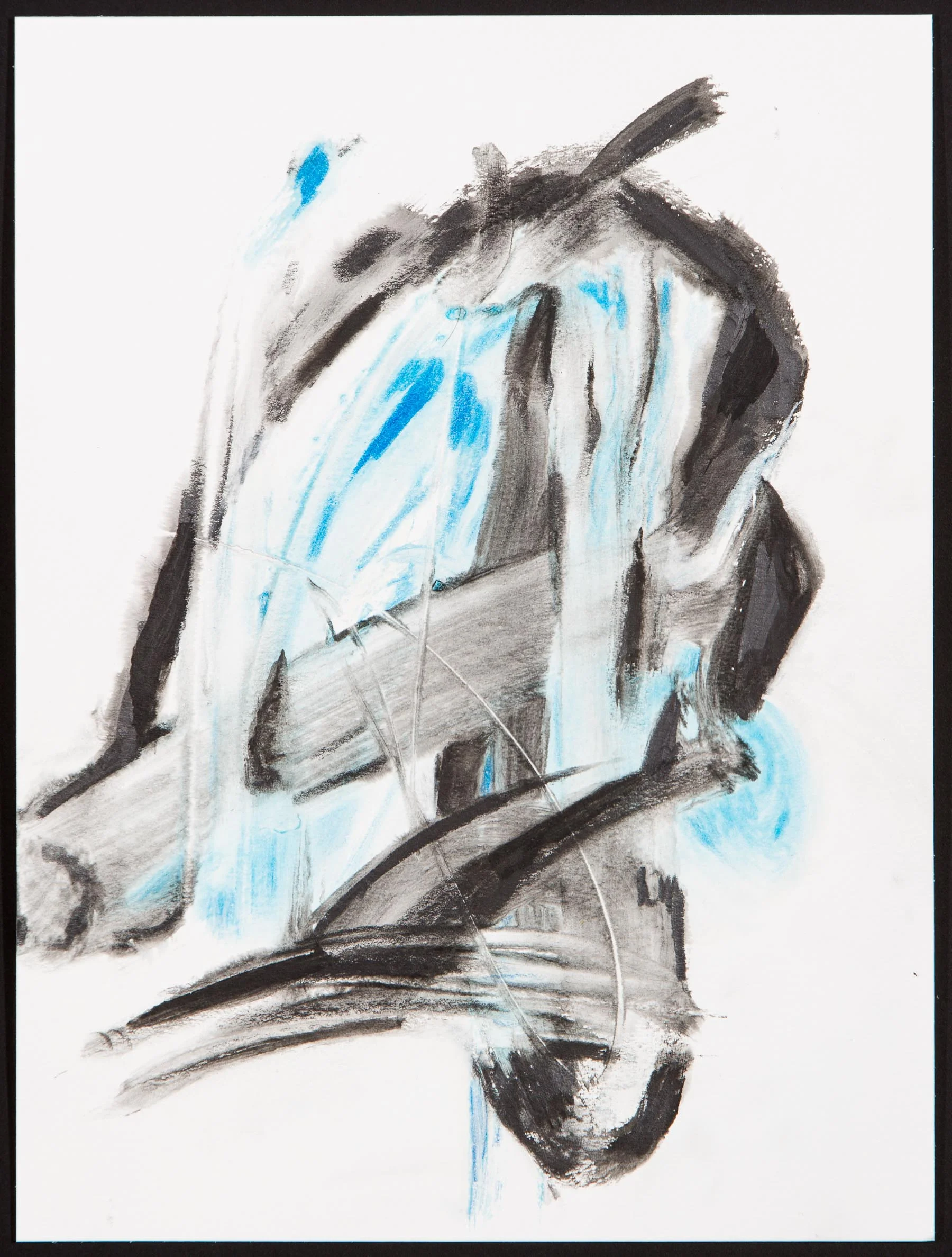 Ges/ Sw 13 (2016) mixed media on paper, 8 x 10"
