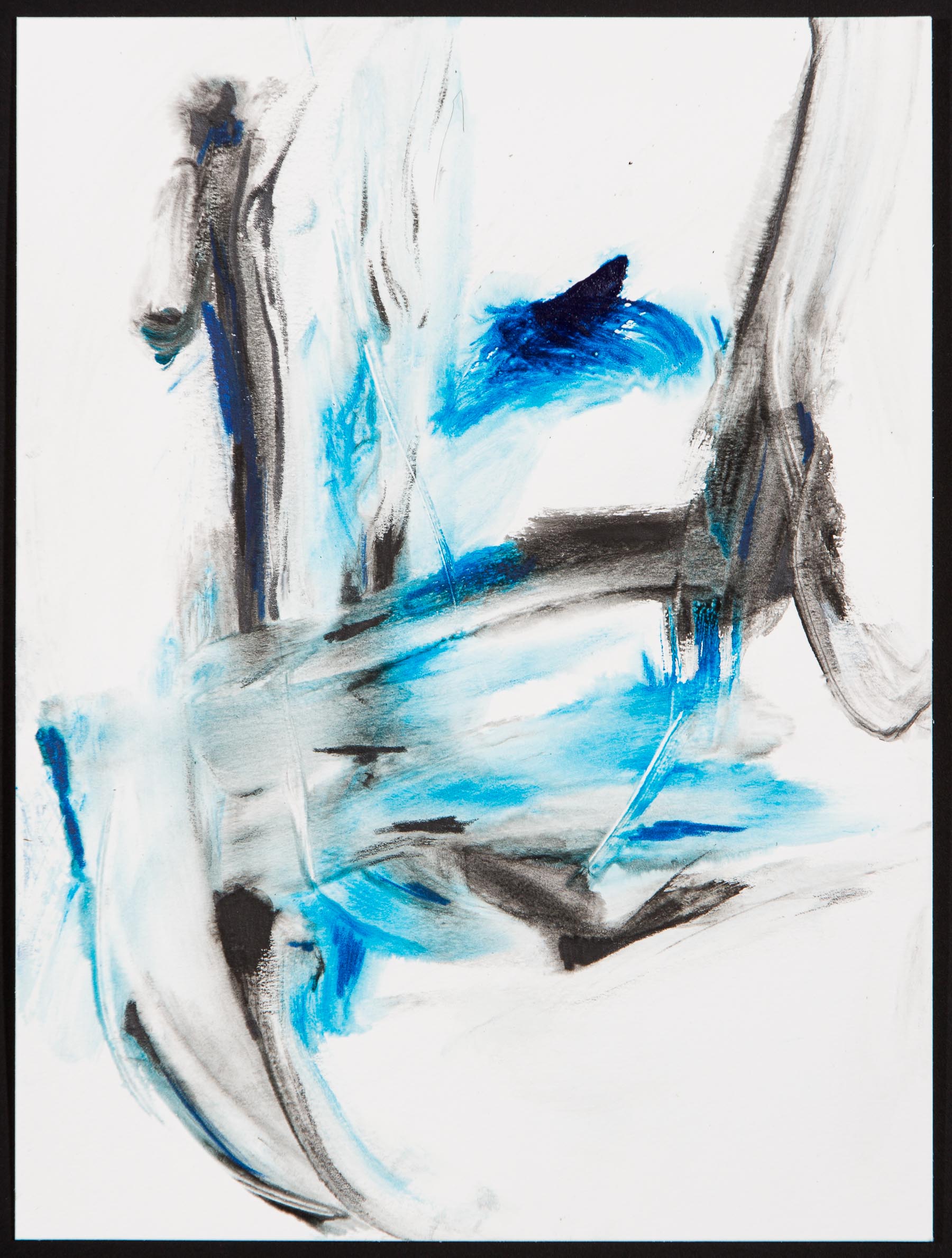Ges/ Sw 12 (2016) mixed media on paper, 8 x 10"