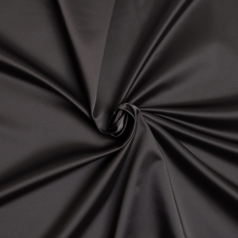 Italian Solid Satin Lamé - Black  FABRICS & FABRICS – Fabrics
