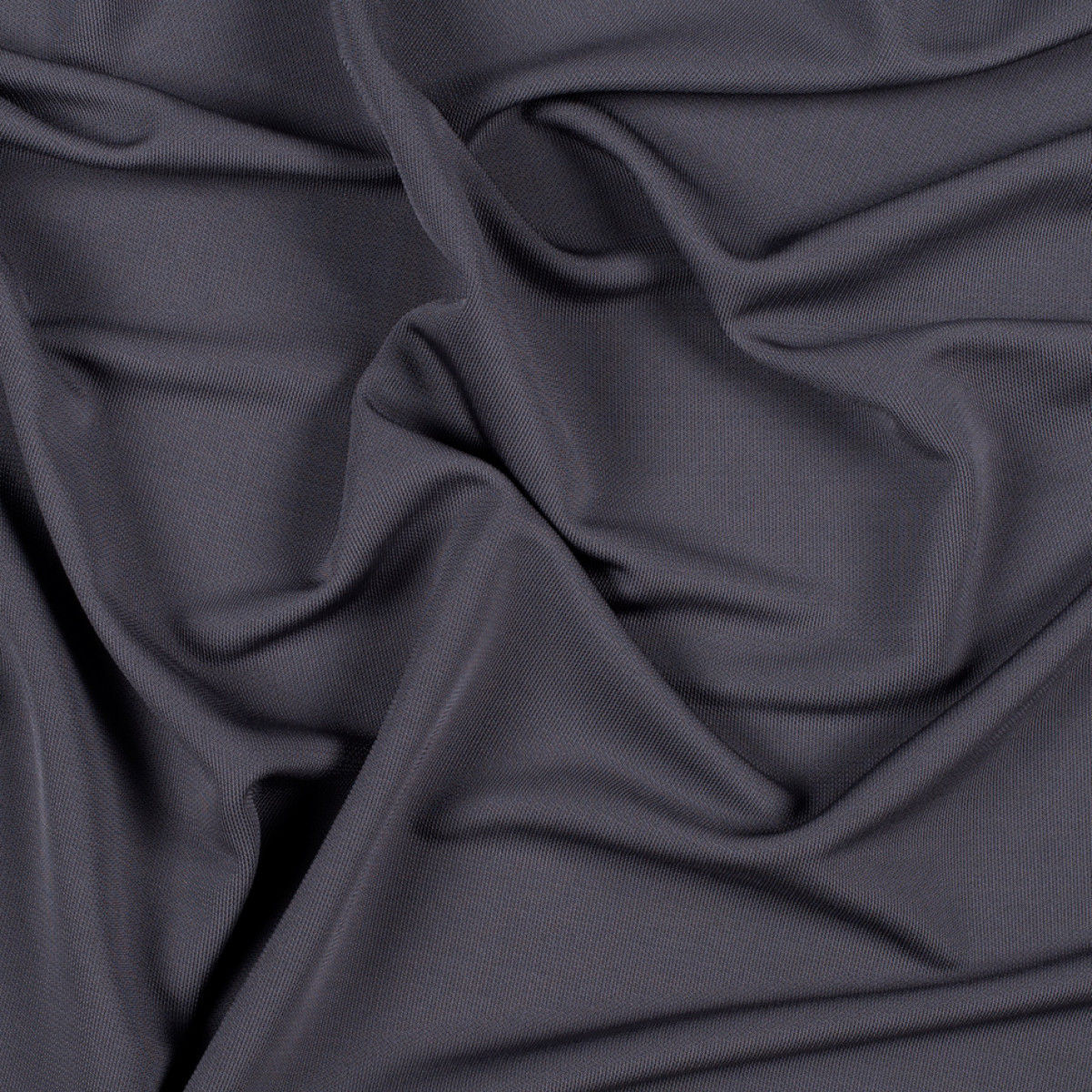 Solid Polyester-Rayon Matte Jersey - Black