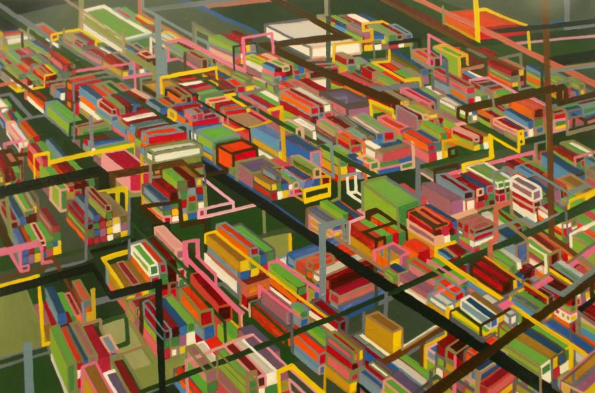 "industrial Landscape", oil on canvas