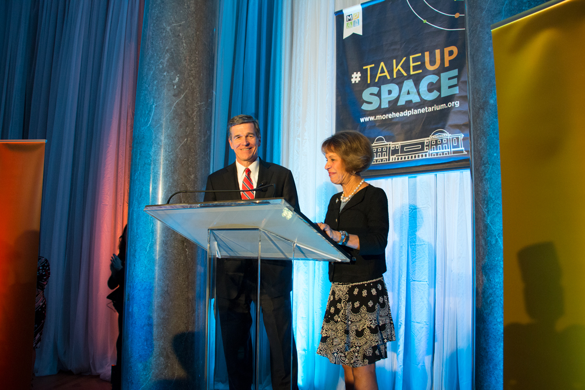 NC Gov. Roy Cooper and UNC-Chapel Hill chancellor Carol Folt speak about the importance of STEM education.