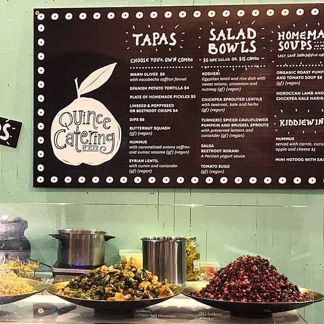 A quick snap of the signage created for @quince_catering for Bowerbird