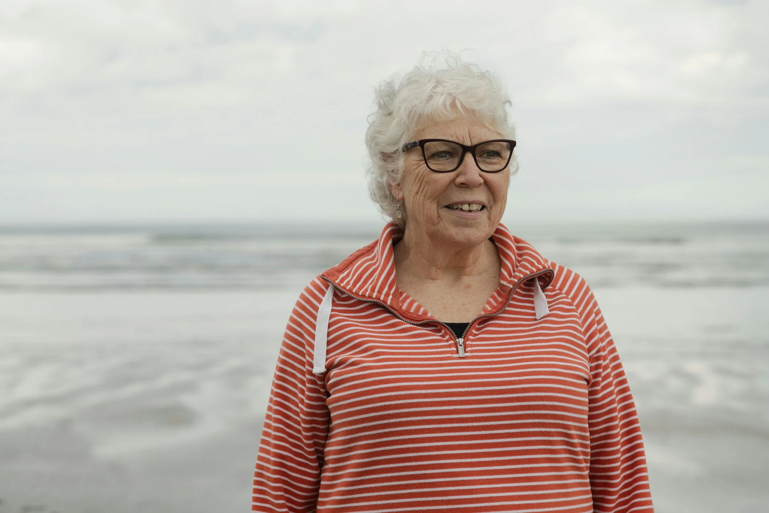 woman in 60s with autoimmune feeling good