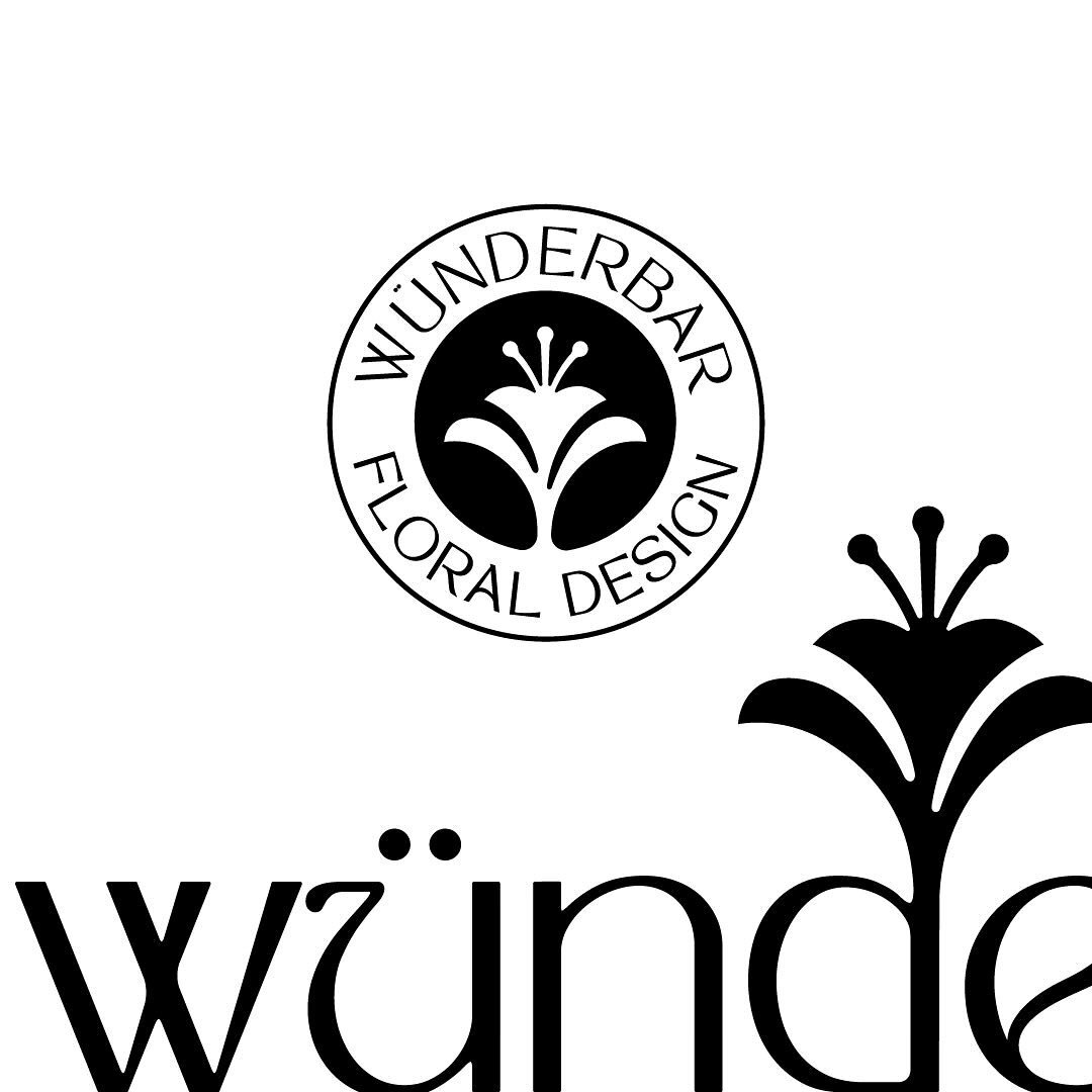 Logo and icon system for @wunderbar_florals ✂️ 🌺