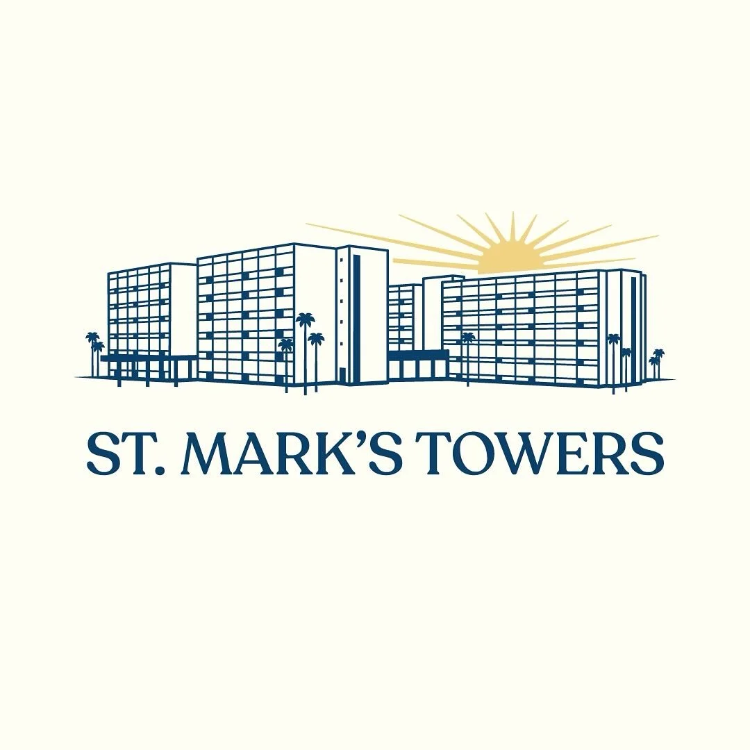Refreshed visual branding, website design, and photography for St. Mark&rsquo;s Towers in Brunswick, GA. These well-known six-story towers have been a loving and warm home for local senior residents and staff since their construction in 1982. Through