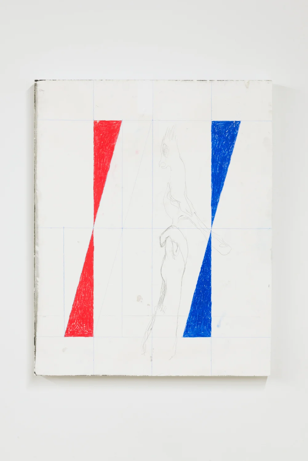 Why New French Art Is Lousy , 2017 Colored pencil and pencil on plaster, rebar 75.5 x 60 x 3 cm ; 29 3/4 x 23 2/3 x 1 1/4 in