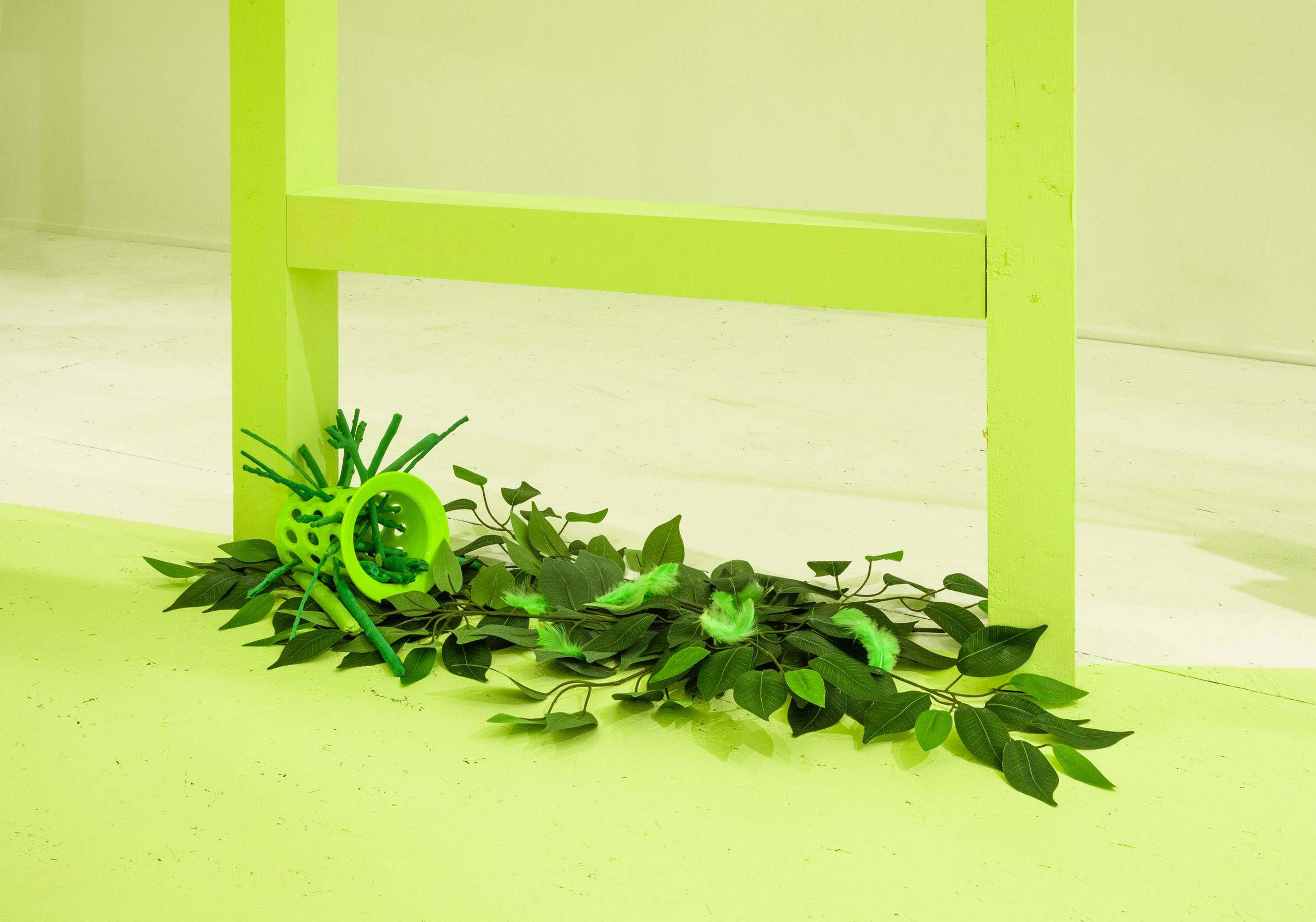 ‘Our Habitable W(h)ole’ 3, found objects, faux plants, resin, rubber
