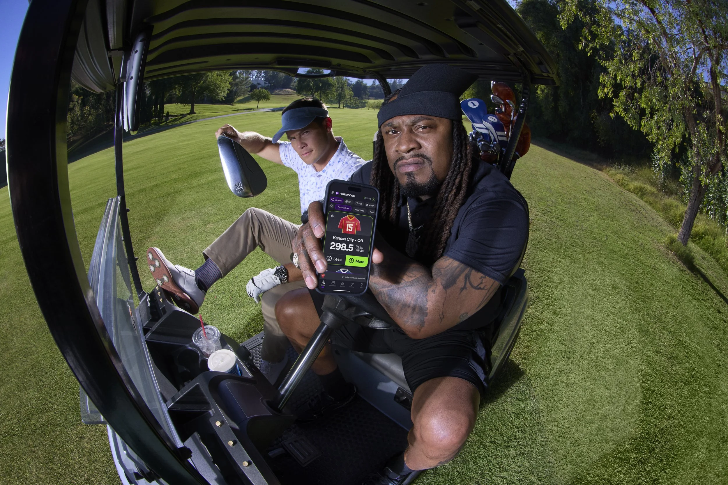  Adam Devine and Marshawn Lynch for Prizepicks 