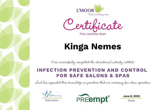 I am all ready, prepared and educated in infection control to keep everyone safe! Can&rsquo;t wait to see you all❤️.
#infectioncontrol #infectioncontrolcertified #doingmypart #safe #cleanspa #kitchenerevents #kitchenerbusiness #kitchener #kitchenerwa