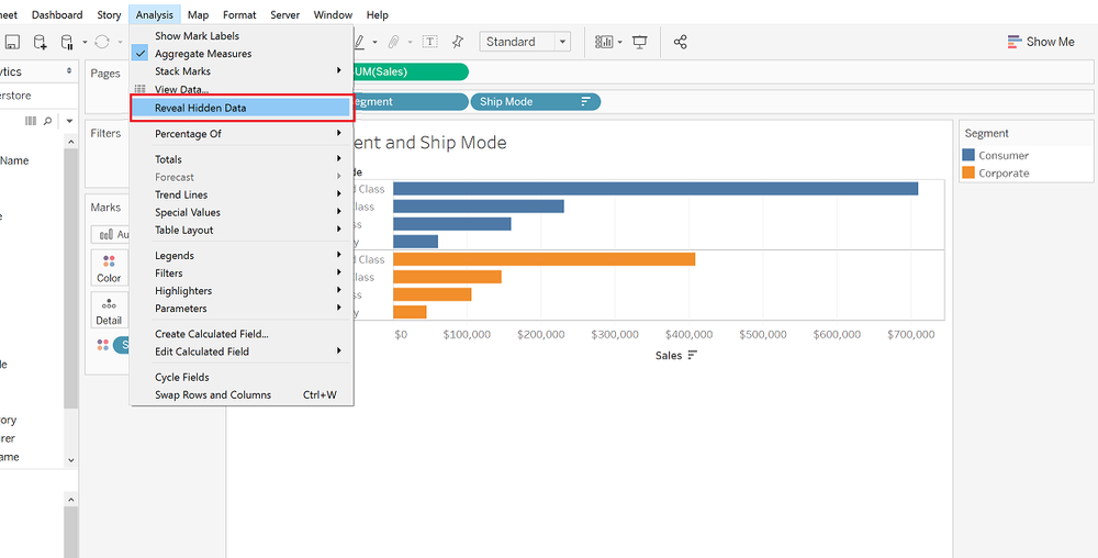 How to Show Hidden Data in Tableau — OneNumber
