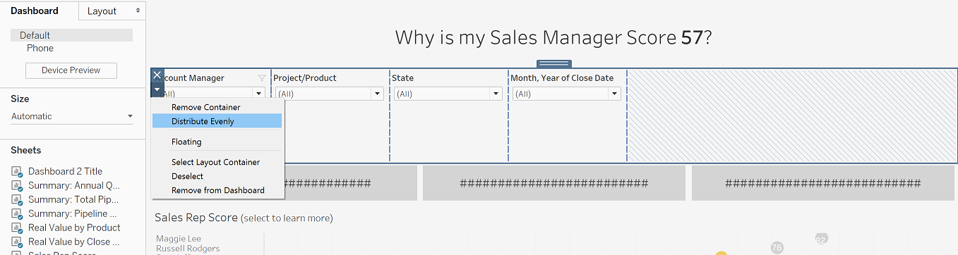 Efficient Filter Layout for Tableau Dashboards — OneNumber