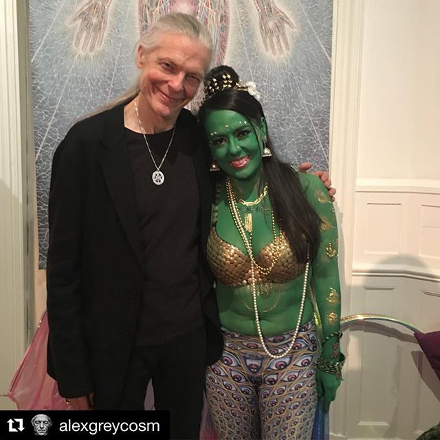 #Repost @alexgreycosm (@get_repost)
・・・
Green Tara wished us Happy St Patrick's Day at CoSMs Vernal Equinox last night!