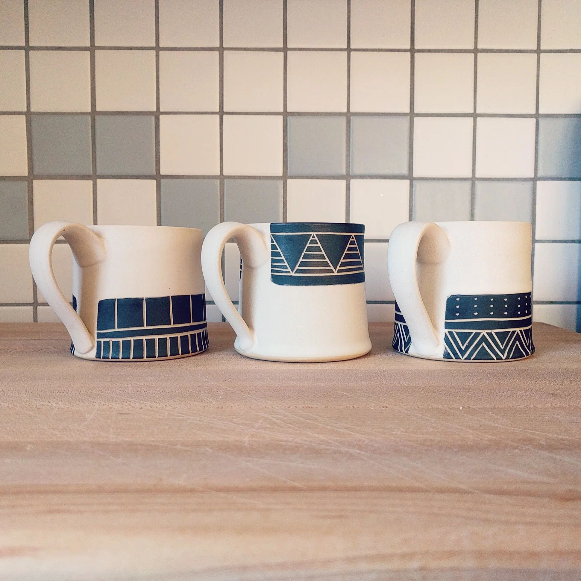 Mmmmm, homemade Mexican hot chocolate in my new Jessica Wertz mugs.