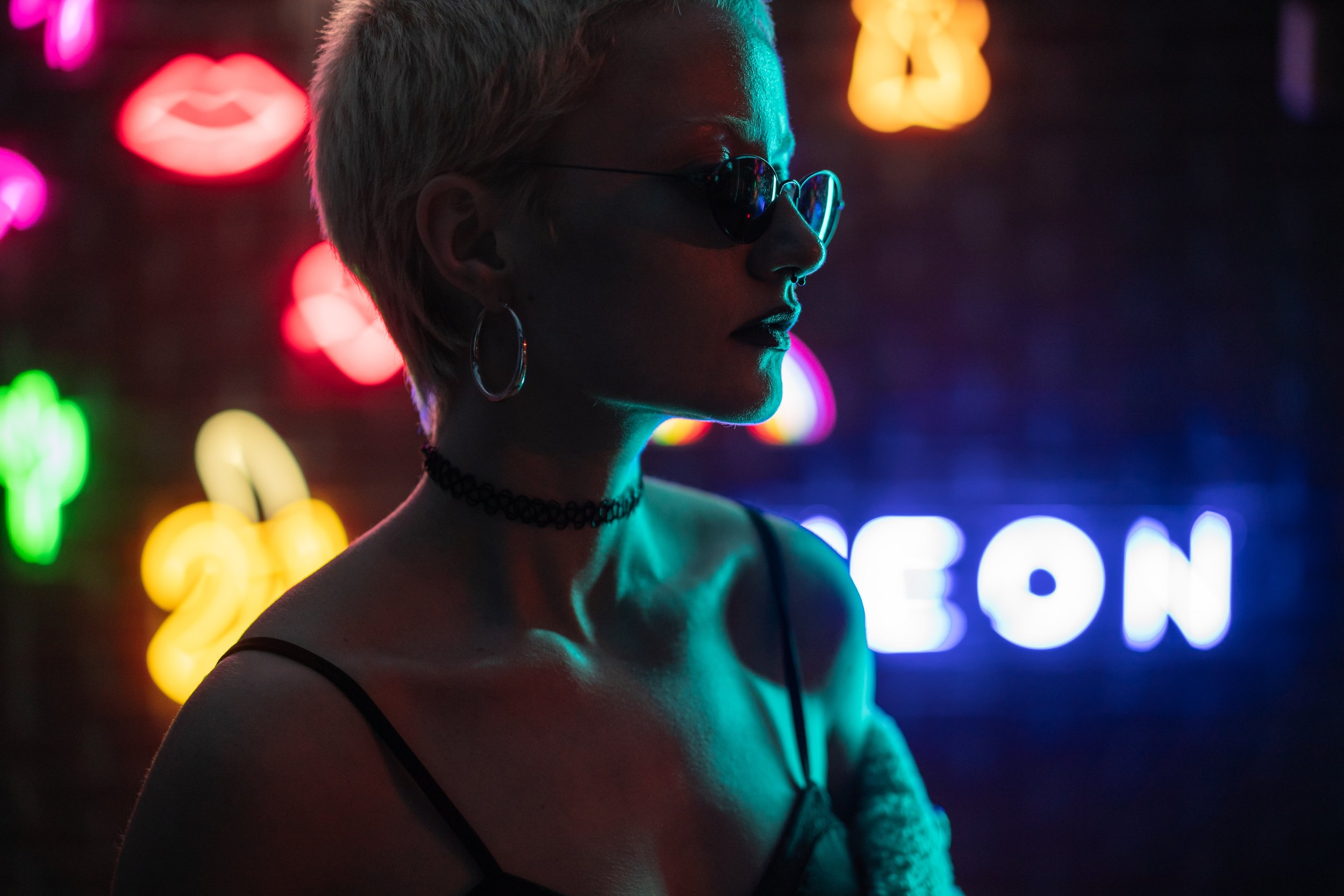 Woman with Mondo Neon Sign.jpg