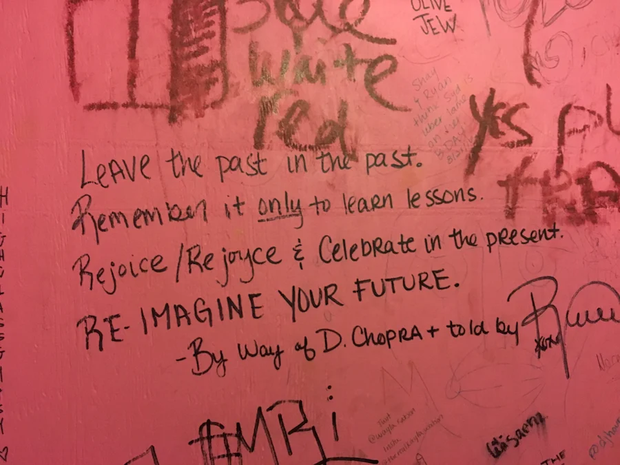 First thing I saw in the bathroom stall at Music Room on first night of A3C.