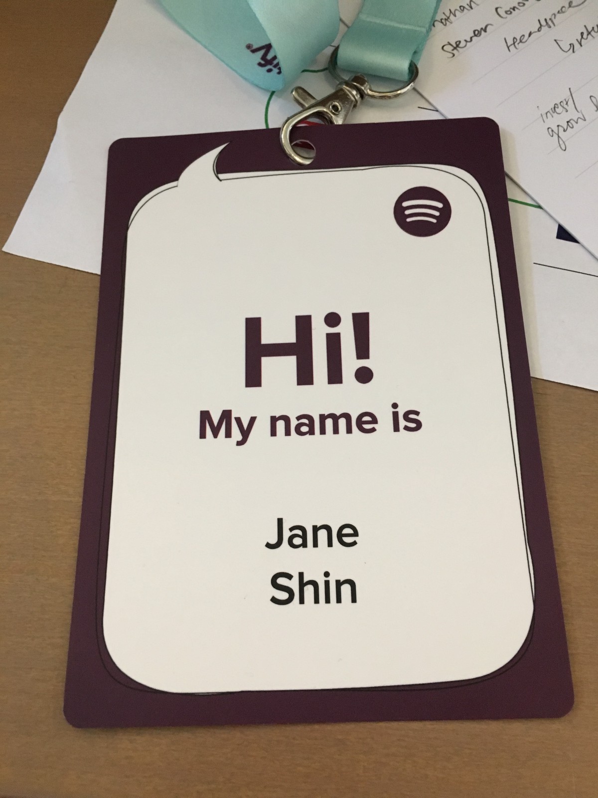 Swedish foliage and my Spotify Intro Days badge.