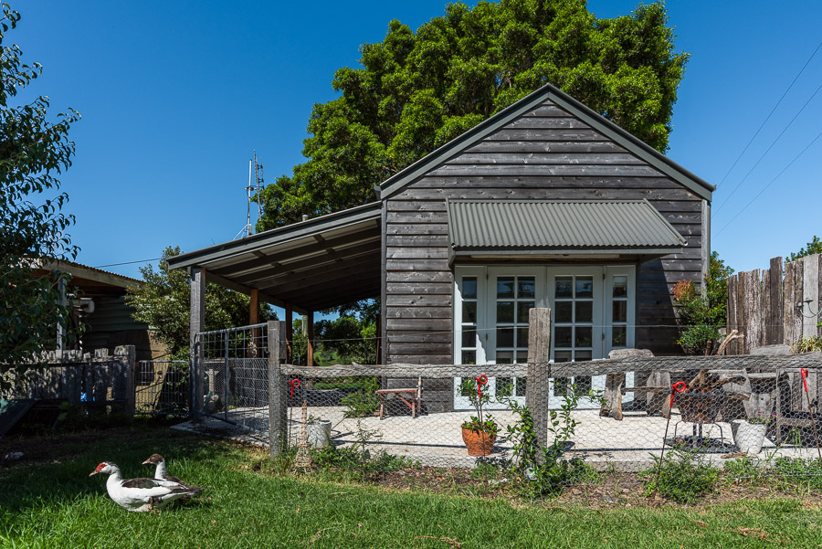 The Studio: Rear (main) entrance and courtyard.