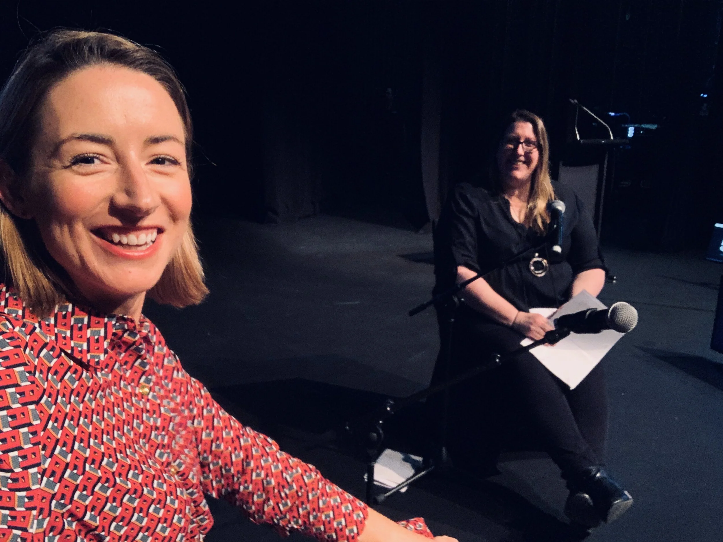 On stage with Rebecca Bennell at PAC