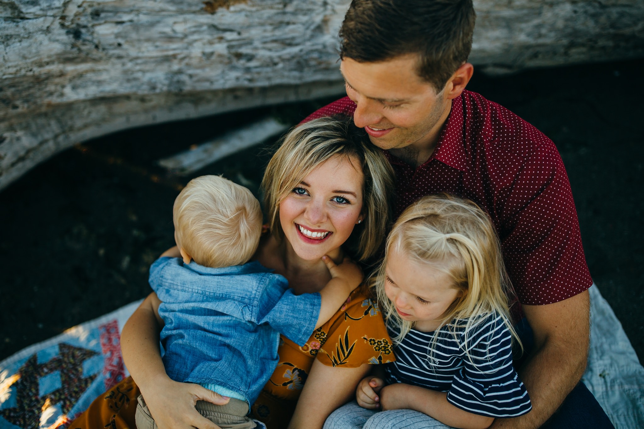 Sunset Family Portraits at Penn Cove | Whidbey Island Family Photographer