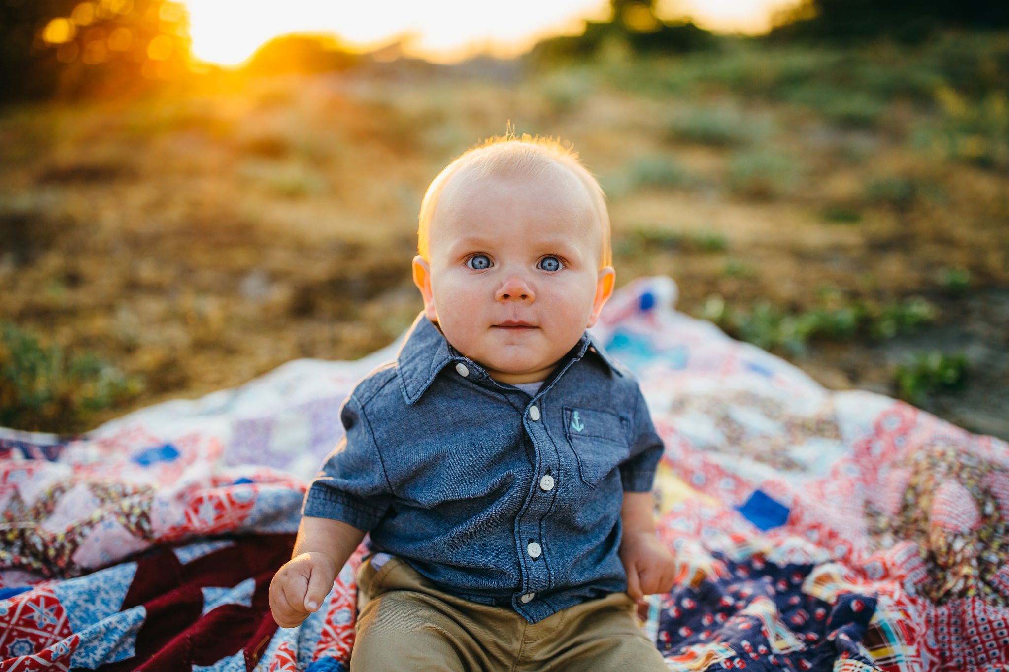 Adorable baby boy smiles at park | Whidbey Island Family Photographer