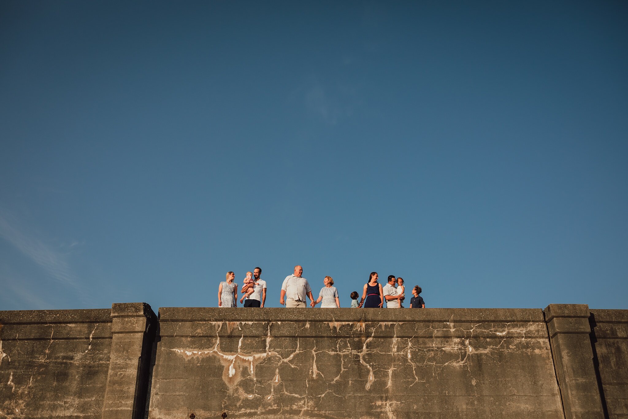 Beautiful extended family photos taken by Kara Chappell Photography at Fort Casey State Park on Whidbey Island.