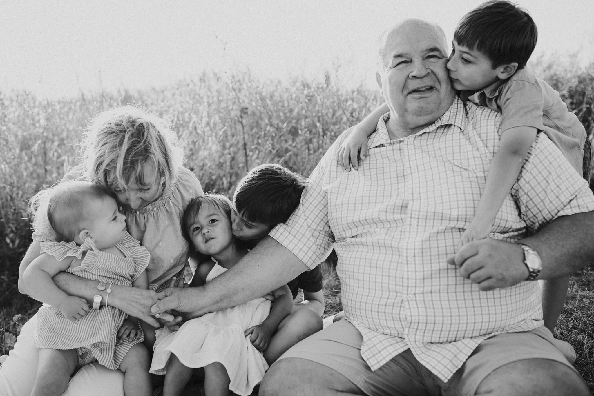 Beautiful extended family photos taken by Kara Chappell Photography at Fort Casey State Park on Whidbey Island.