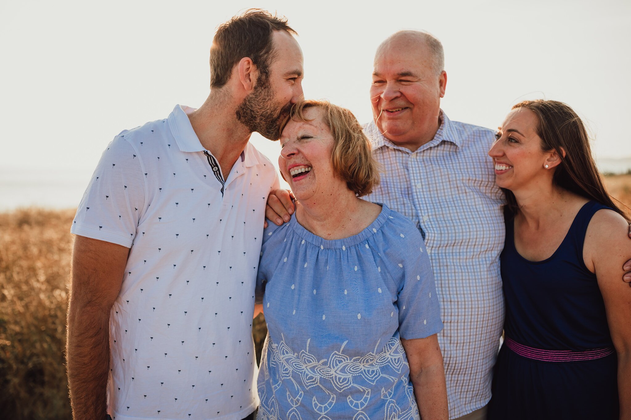 Beautiful extended family photos taken by Kara Chappell Photography at Fort Casey State Park on Whidbey Island.