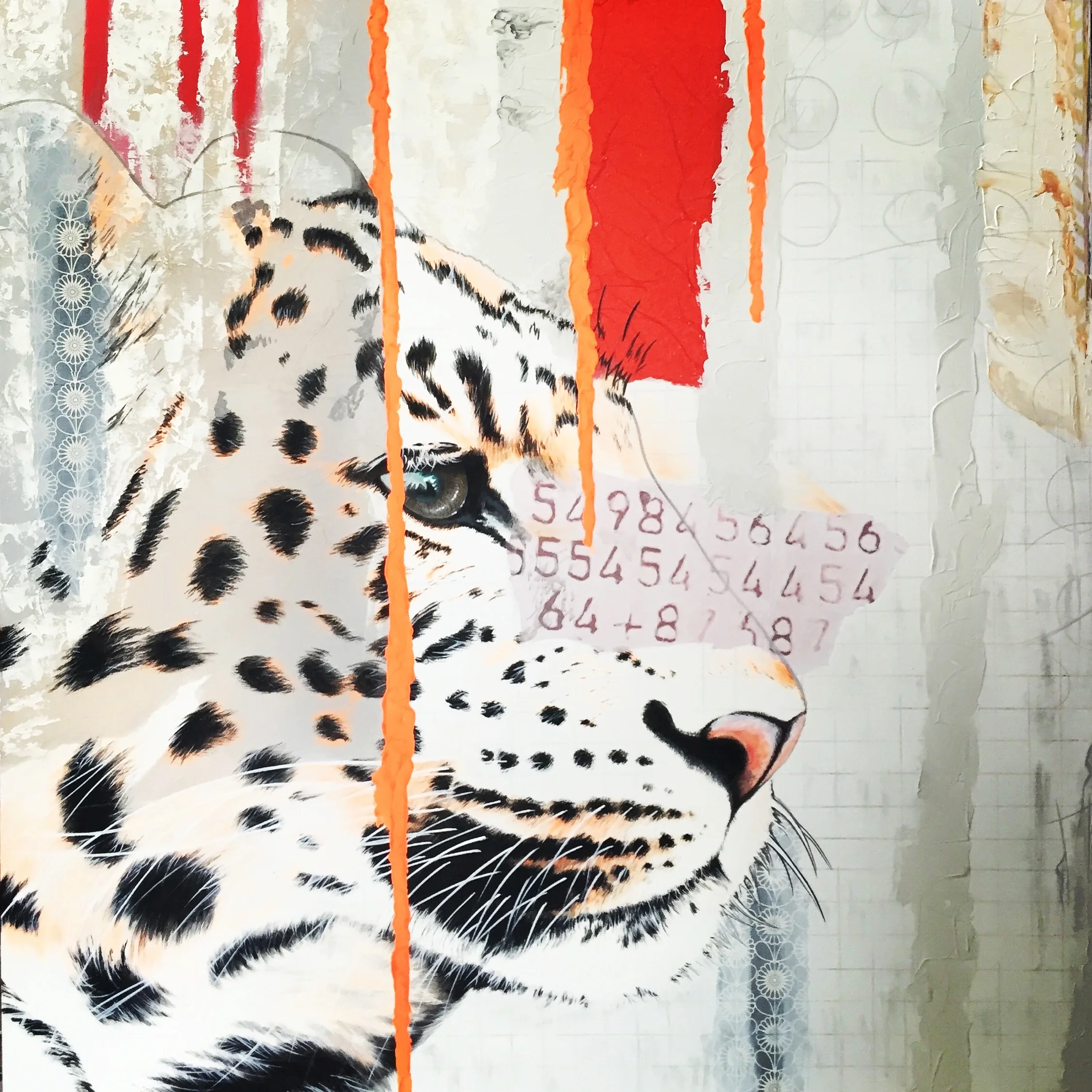 Limited Edition - Part of Racing Extinction 110cm x 110cm - Irene Hoff