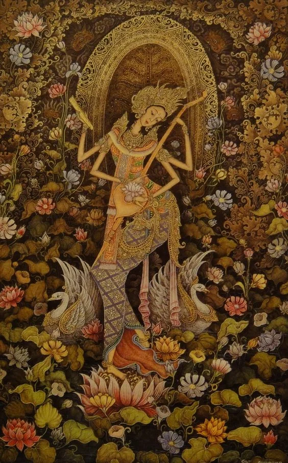 Saraswati - The Hindu Goddess Of Art And Music | Pintrest