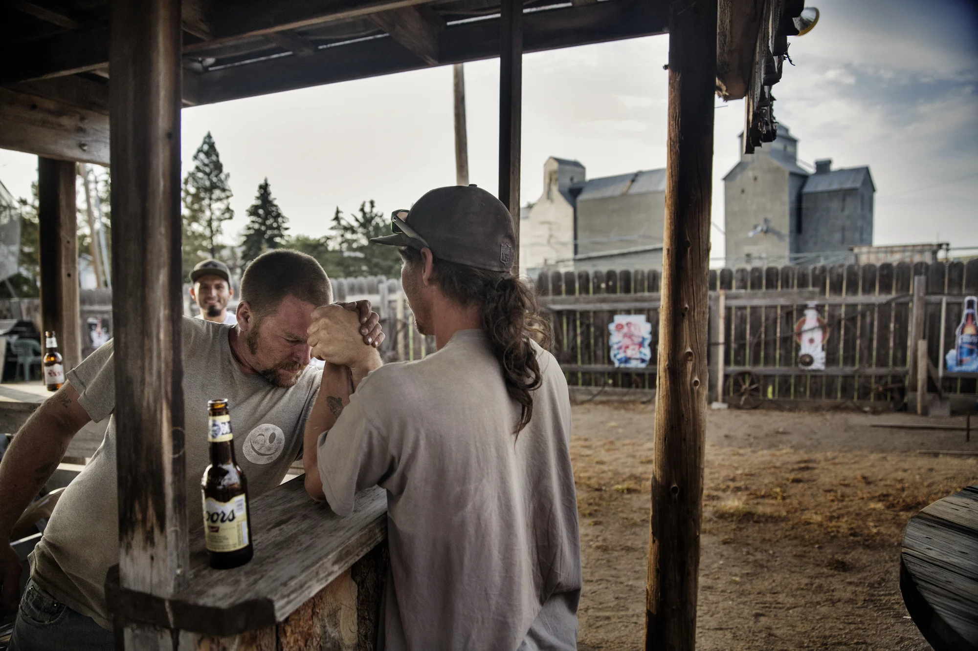  7/19/2014 Epping, North Dakota  Oil industry workers arm wrestled one another at the Epping Saloon, outside Williston, North Dakota, after work. Epping, which has a population of 100 as of the 2010 census, is set to grow dramatically as new housing 