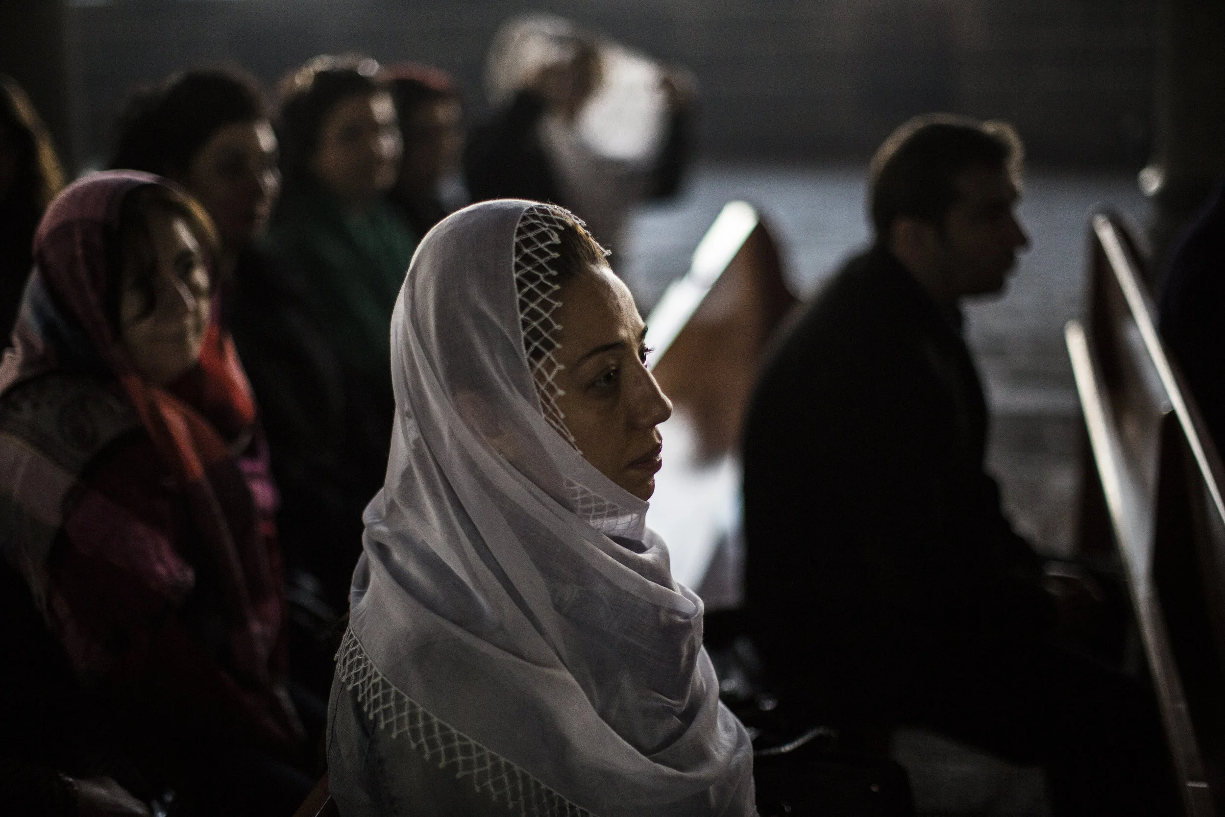  4/5/2015 Diyarbakir, Turkey  An Armenian Chrsitian woman attended the easter mass to at the restored Surp Giragos church in Diyarbakir, Turkey. The church, which was shuttered during the Armenian Genocide, and was reopened after extensive renovation