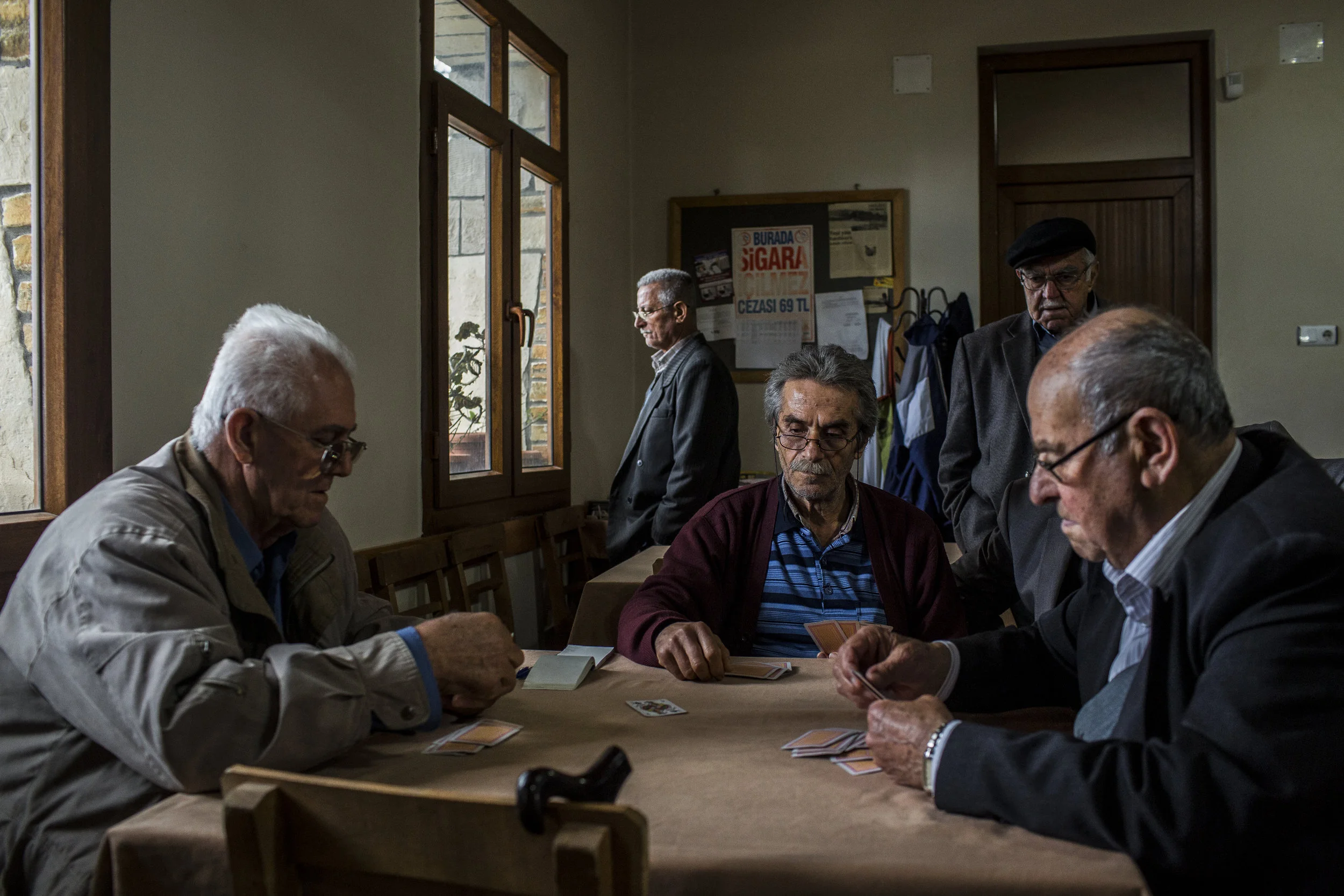  4/2/2015 Vakifili Köyu, Turkey  Turkish-Armenian residents of Vakifili Köyu, the last Armenian village in Turkey, played cards at the small tea house in the center of their village, where roughly 130 Armenian's are left of what was once a large netw
