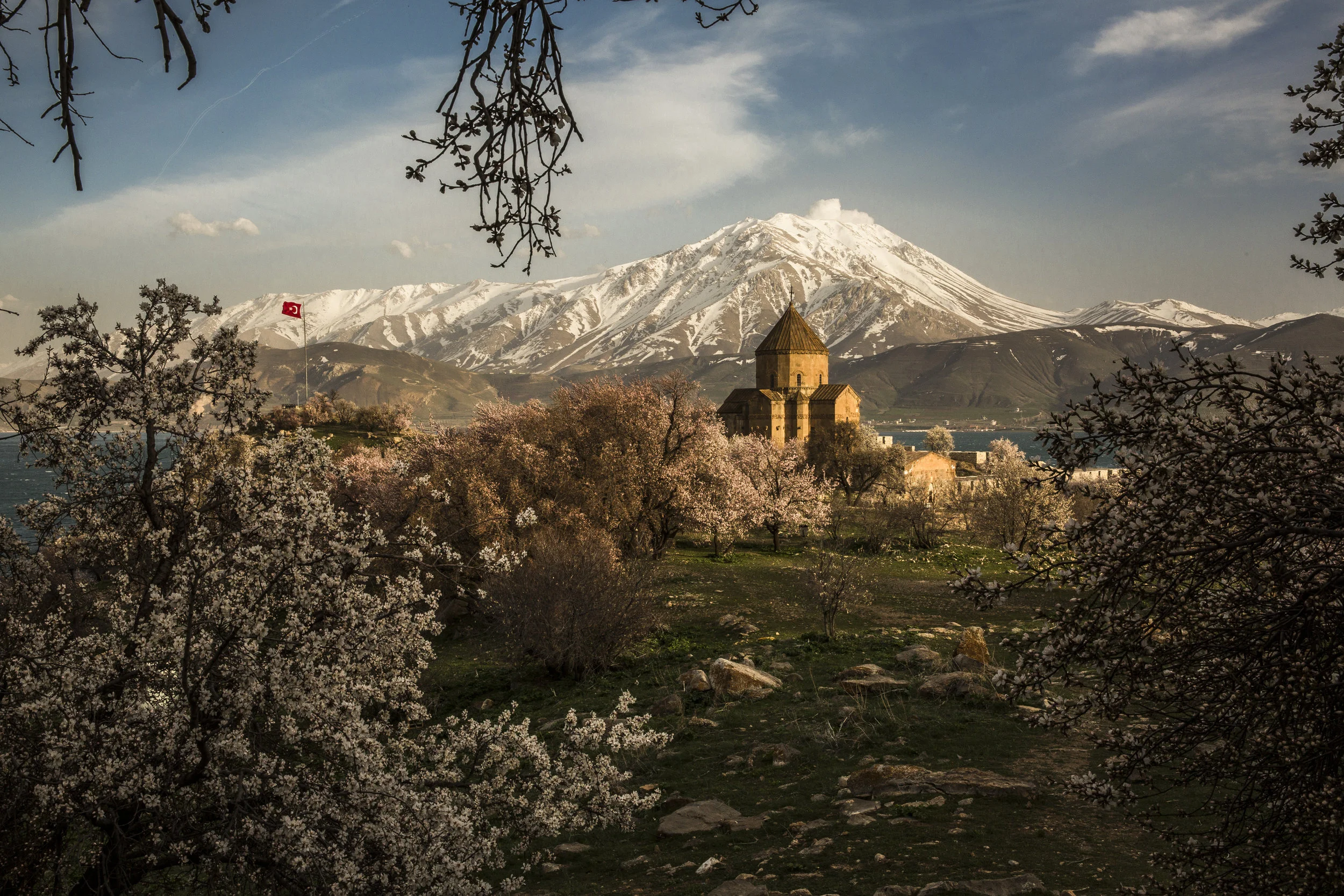  4/9/2015 Akdamar Island, Turkey  The Church of the Holy Cross, located on Akdamar Island in Lake Van. During the Armenian Genocide, in 1915, Lake Van was a major center for the region's Armenian population, where they made up much of the population 